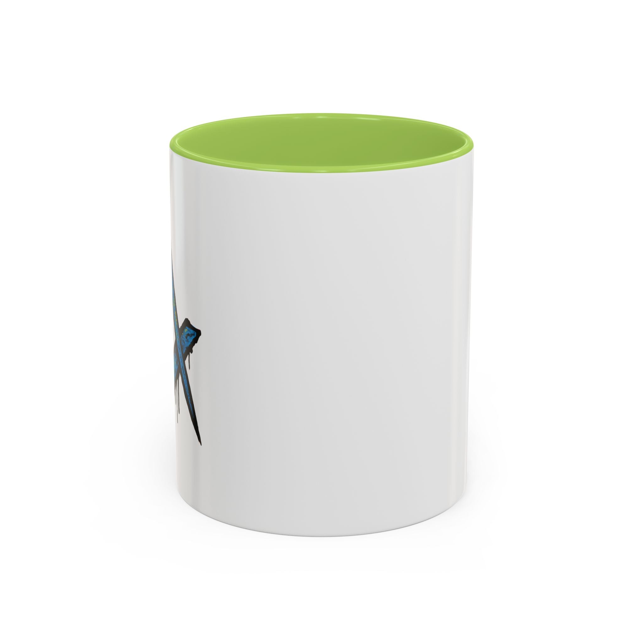 Accent Coffee Mug with Artistic Blue Design, Unique Gift for Coffee Lovers, Tea Cup, Kitchen Decor, Holiday Present, Fun Mug