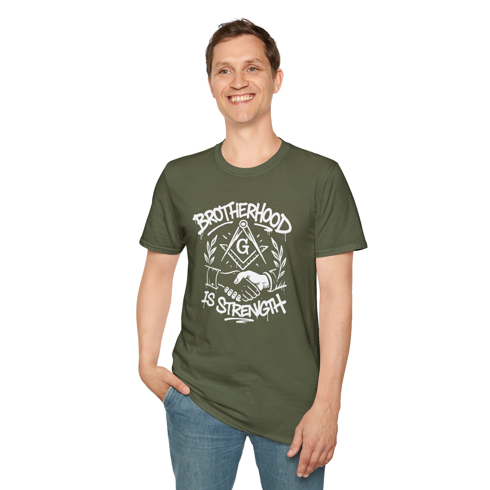 Brotherhood is Strength Unisex T-Shirt, Freemason Apparel, Gift for Masons, Brotherhood Tee, Casual Wear, Unique Graphic Tee