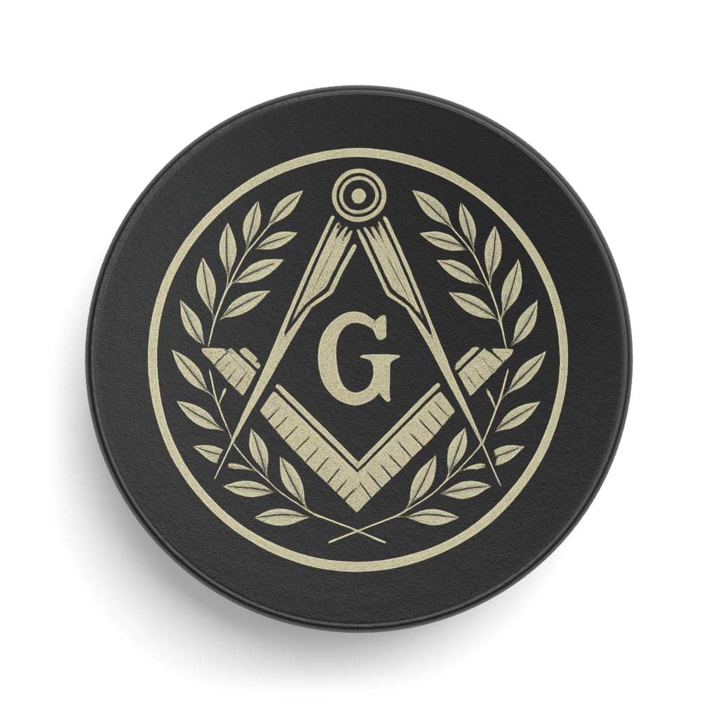 Masonic Hockey Puck | Unique Hockey Gift for Freemasons, Masonic Gift, Sports Collectible, Fraternal Organization Memorabilia