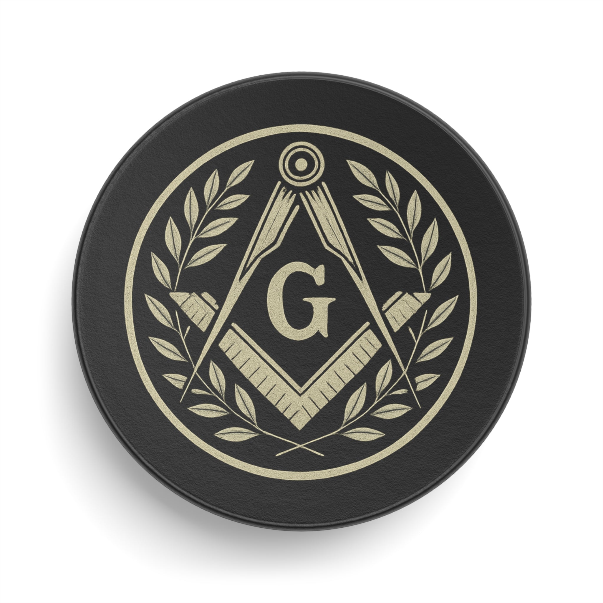 Masonic Hockey Puck | Unique Hockey Gift for Freemasons, Masonic Gift, Sports Collectible, Fraternal Organization Memorabilia