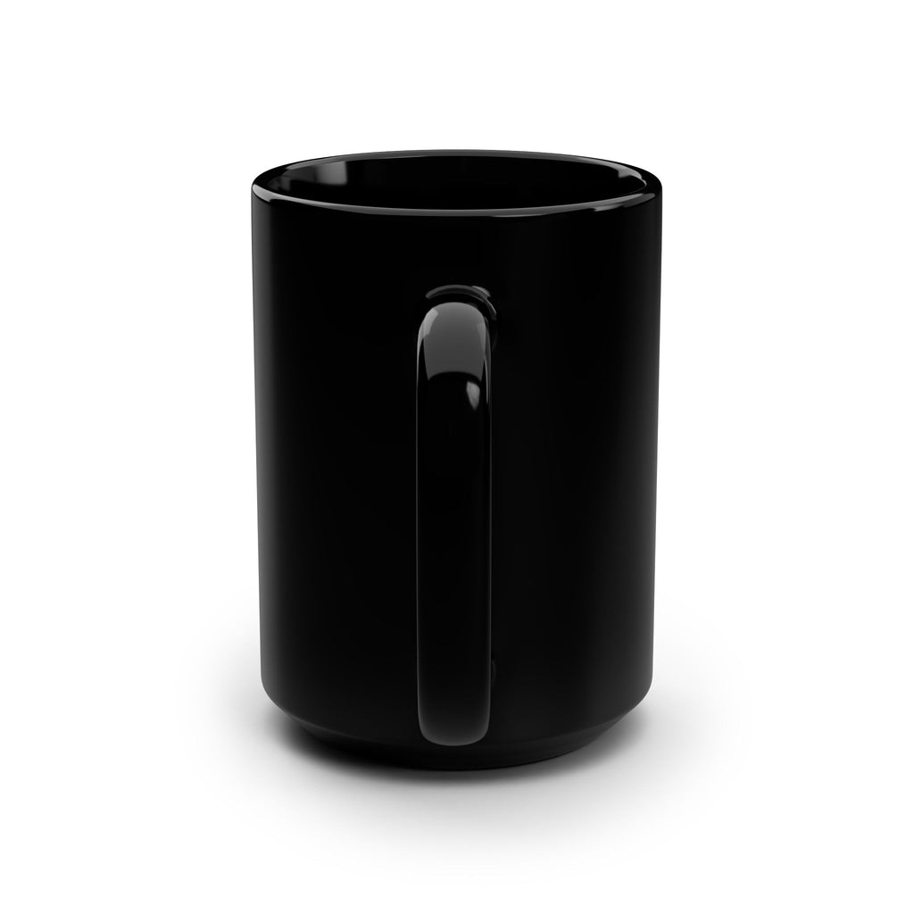 Stylish Black Mug, Great for Coffee Lovers, Perfect Gift, Home Office Decor, 15oz Ceramic Cup