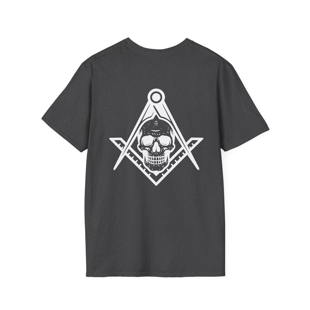 Masonic Skull Graphic Tee, Unisex Casual Shirt, Gift for Freemasons, Gothic Apparel, Spirituality T-Shirt