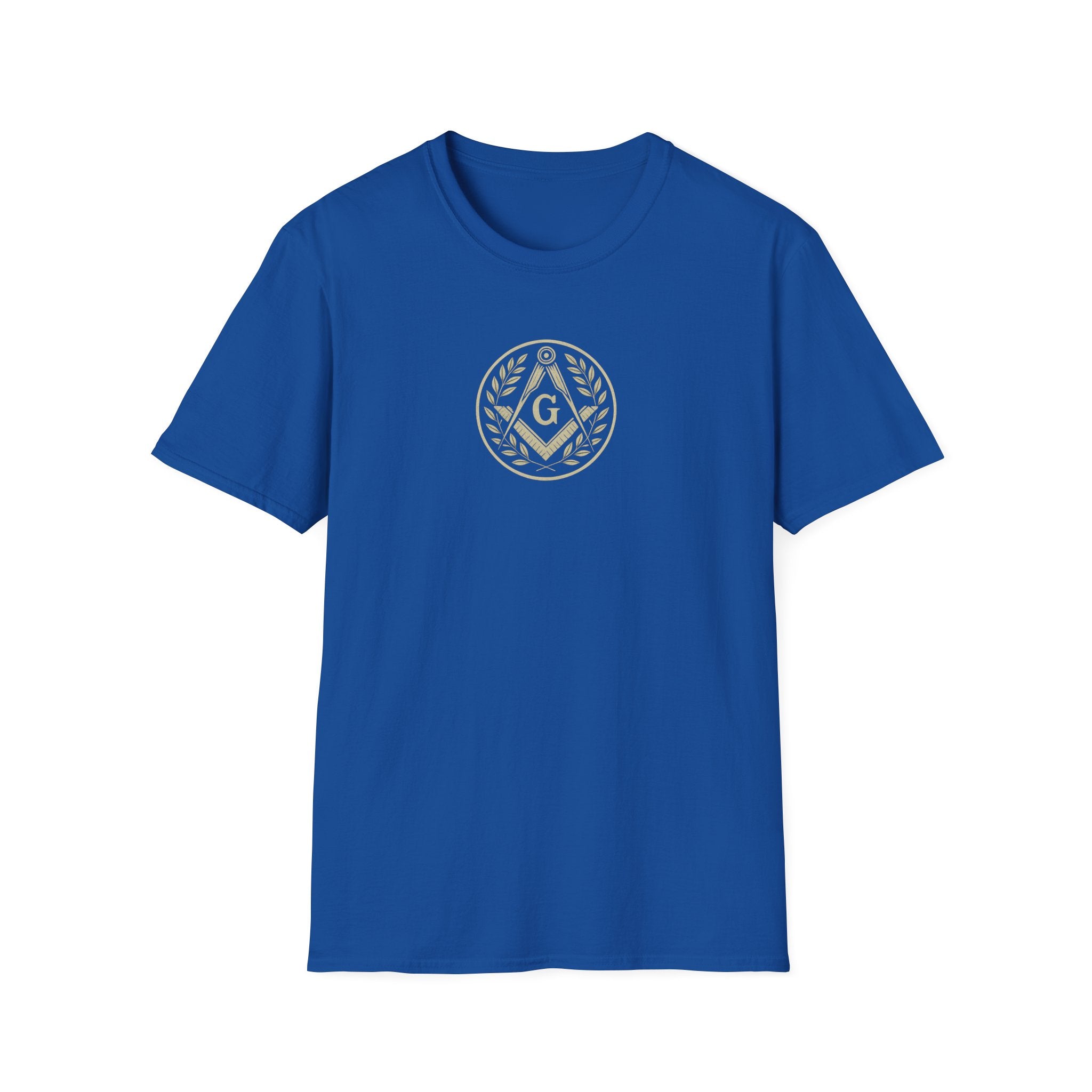 Masonic Symbol Unisex Softstyle T-Shirt | Casual Tee for Freemasons, Gift for Him, Brotherhood Apparel, Everyday Wear, Unique T-Shirt