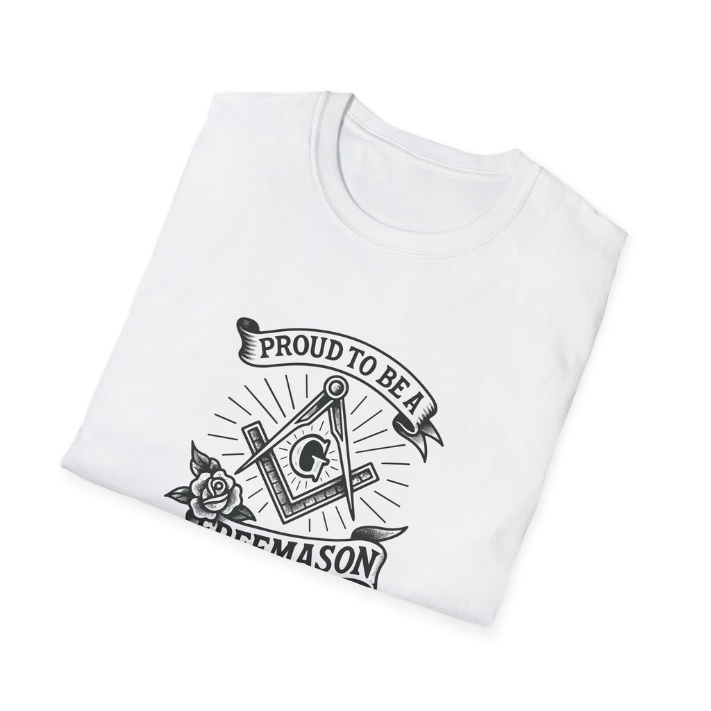 Proud Freemason Unisex Softstyle T-Shirt | Perfect for Masonic Events, Gifts for Brothers, Celebrations, Apparel, Everyday Wear