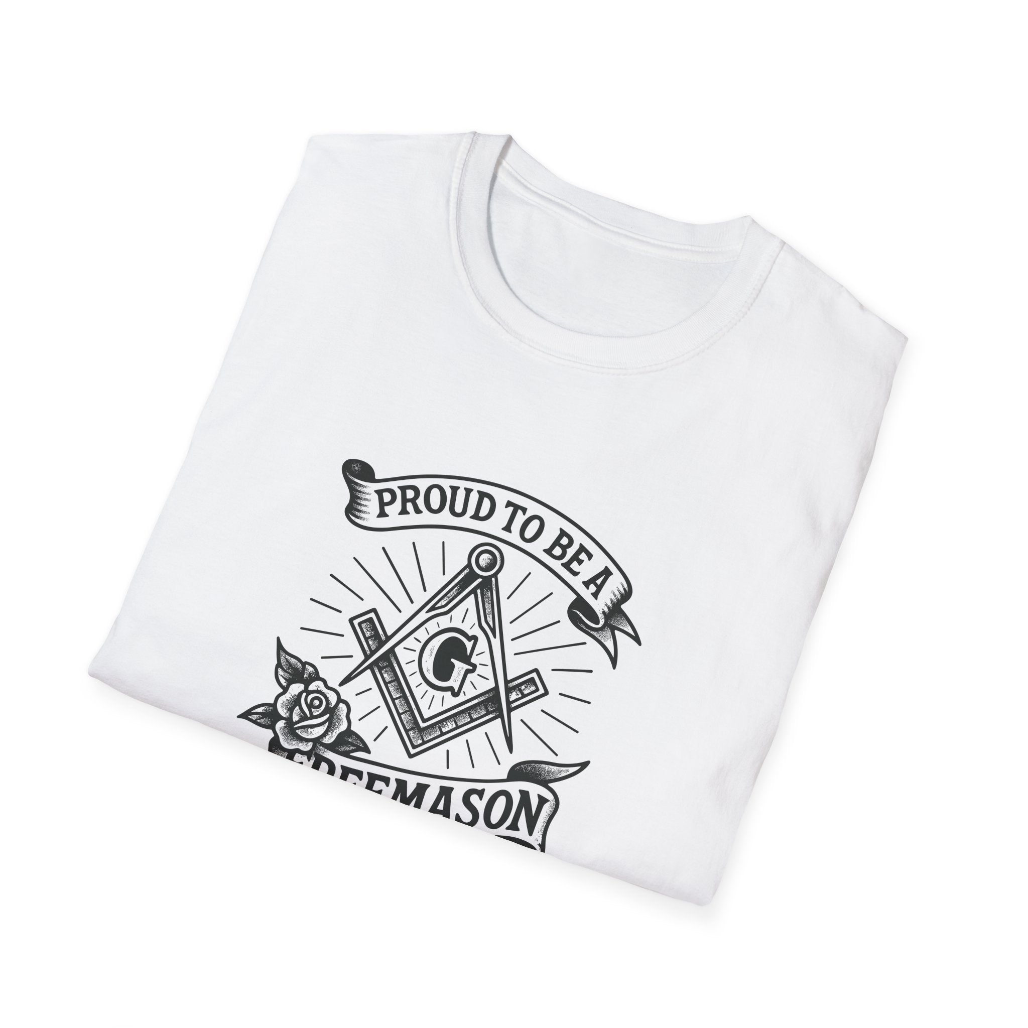 Proud Freemason Unisex Softstyle T-Shirt | Perfect for Masonic Events, Gifts for Brothers, Celebrations, Apparel, Everyday Wear