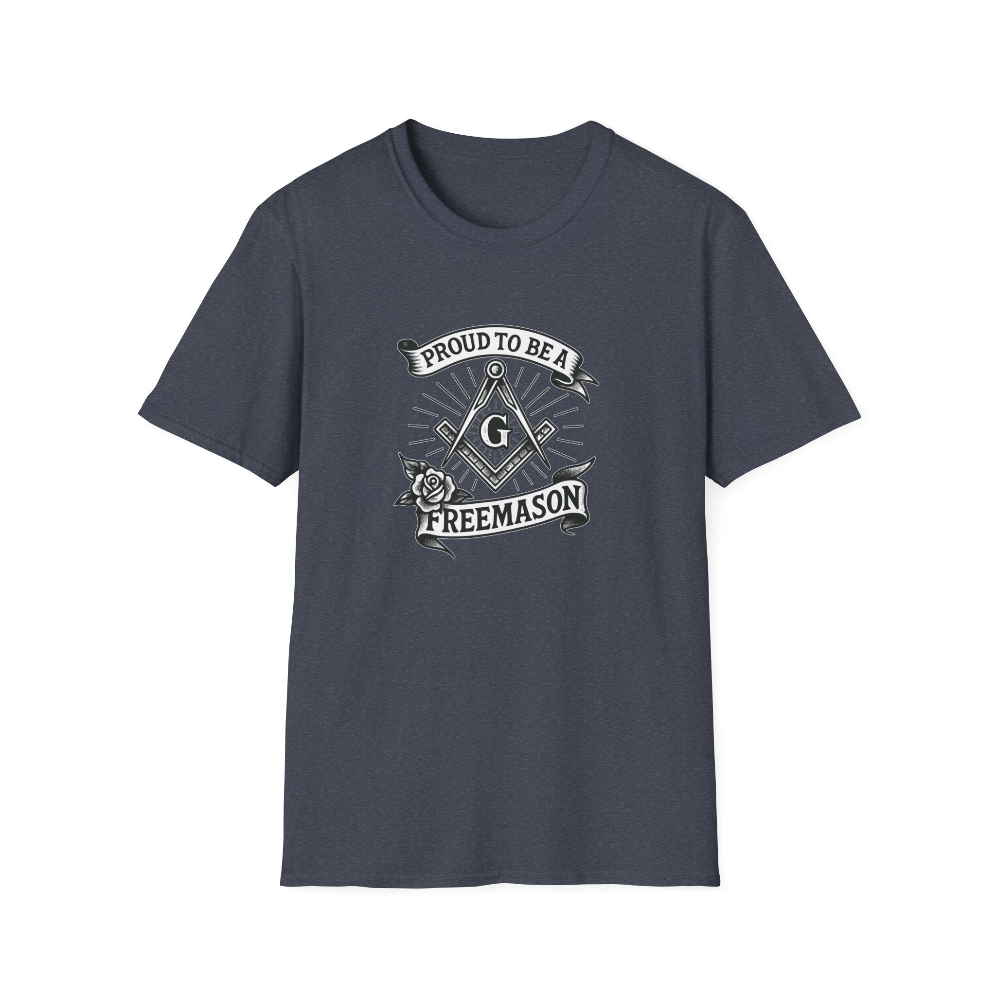 Proud Freemason Unisex Softstyle T-Shirt | Perfect for Masonic Events, Gifts for Brothers, Celebrations, Apparel, Everyday Wear