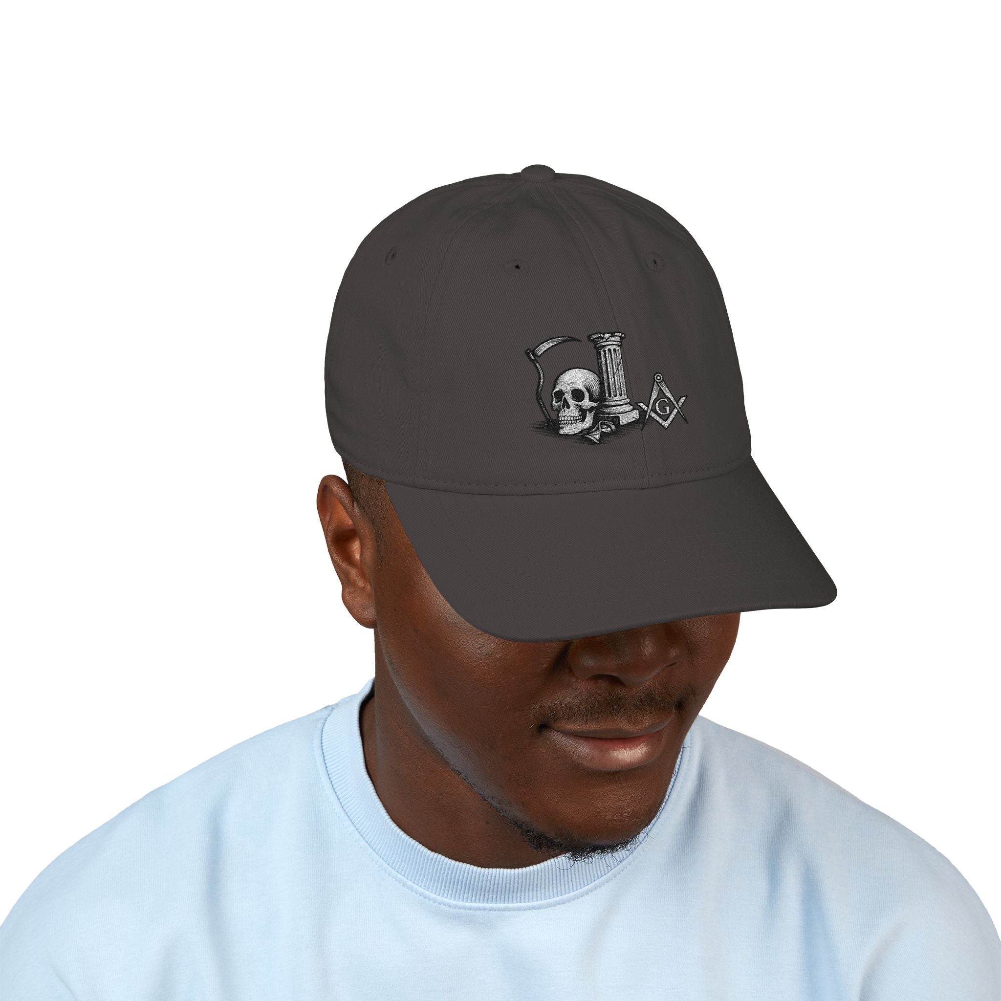 Stylish Organic Embroidered Baseball Cap, Trendy Hat for Everyday Wear, Perfect Gift for Freemasons, Unique Accessory for Casual [...]