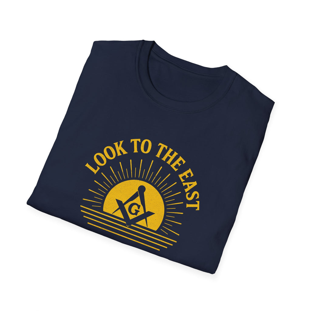 Unisex Inspirational Graphic T-Shirt, Look to the East Shirt, Casual Wear, Gift for Freemasons, Spiritual T-Shirt, Unisex Tee