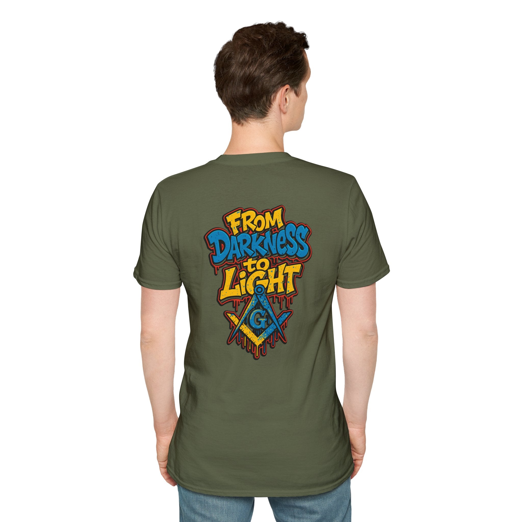 Masonic From Darkness to Light Inspirational T-Shirt, Unisex Tee, From Darkness to Light Shirt, Freemason Apparel, Motivational Gift, Casual Wear