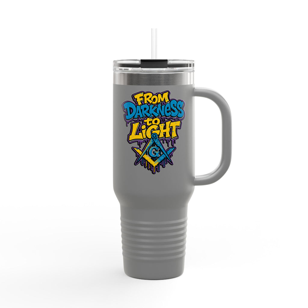 Vibrant Insulated Travel Mug, 40oz - Perfect for Hot or Cold Drinks, Great for Outdoors, Gifts for Friends, Inspirational Quotes