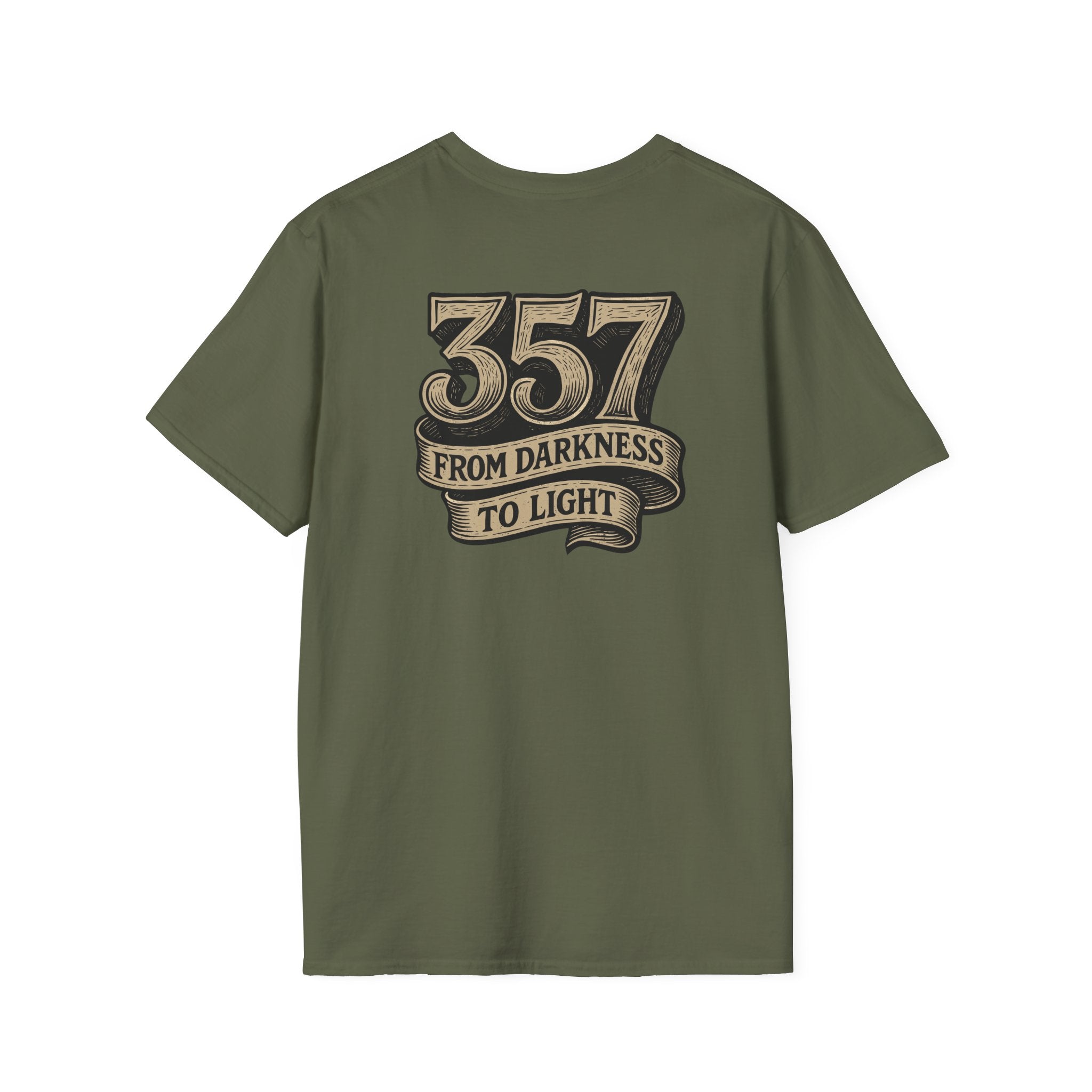 Freemason 357 Woodcut Unisex Softstyle T-Shirt, Casual Wear, Gift for Masonic Friends, Spiritual T-Shirt, Unique Brotherhood Tee