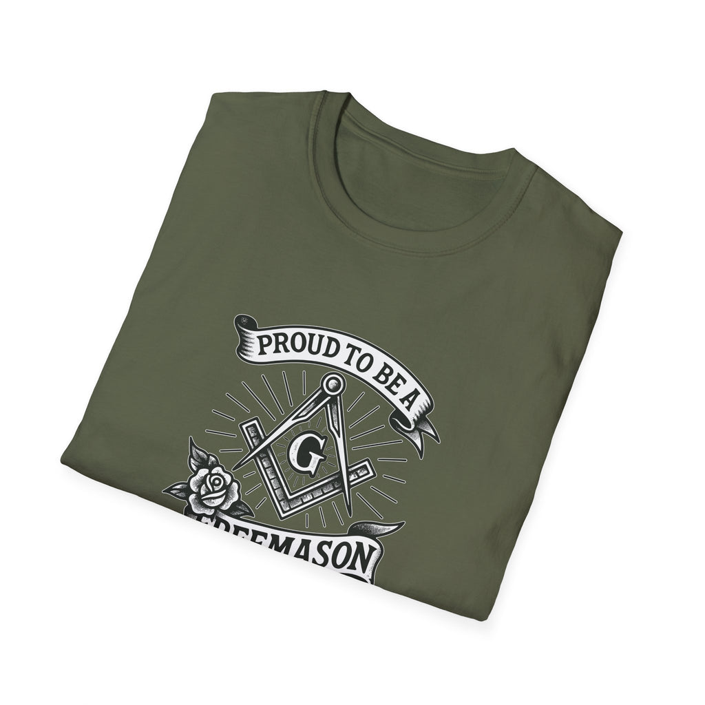 Proud Freemason Unisex Softstyle T-Shirt | Perfect for Masonic Events, Gifts for Brothers, Celebrations, Apparel, Everyday Wear