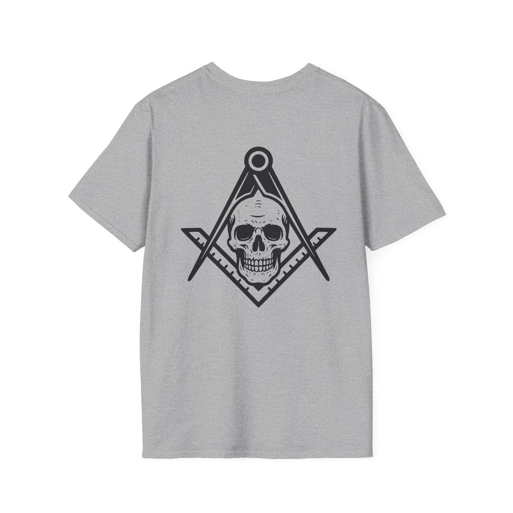 Masonic Skull Graphic Tee, Unisex Casual Shirt, Gift for Freemasons, Gothic Apparel, Spirituality T-Shirt
