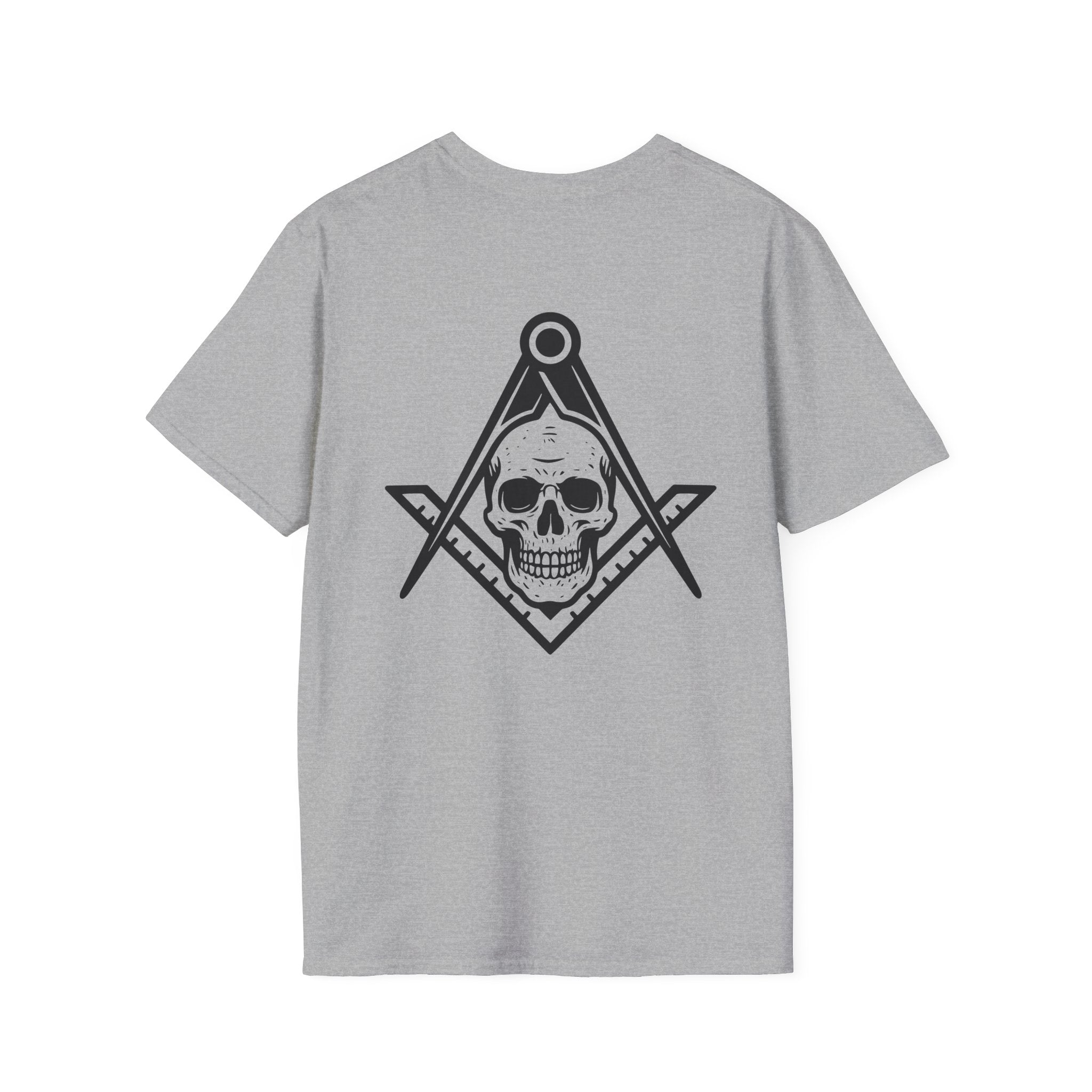 Masonic Skull Graphic Tee, Unisex Casual Shirt, Gift for Freemasons, Gothic Apparel, Spirituality T-Shirt