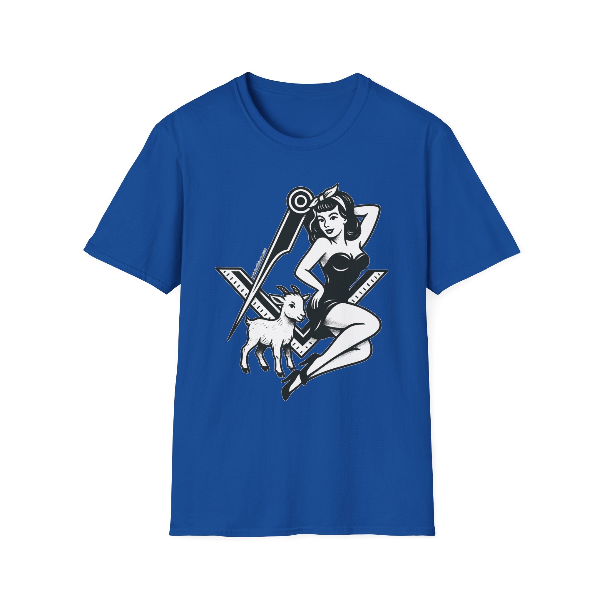 Vintage Pin-Up Girl Graphic T-Shirt, Unisex Retro Tee, Dog Lover Gift, Casual Wear, Birthday Present, Summer Essentials