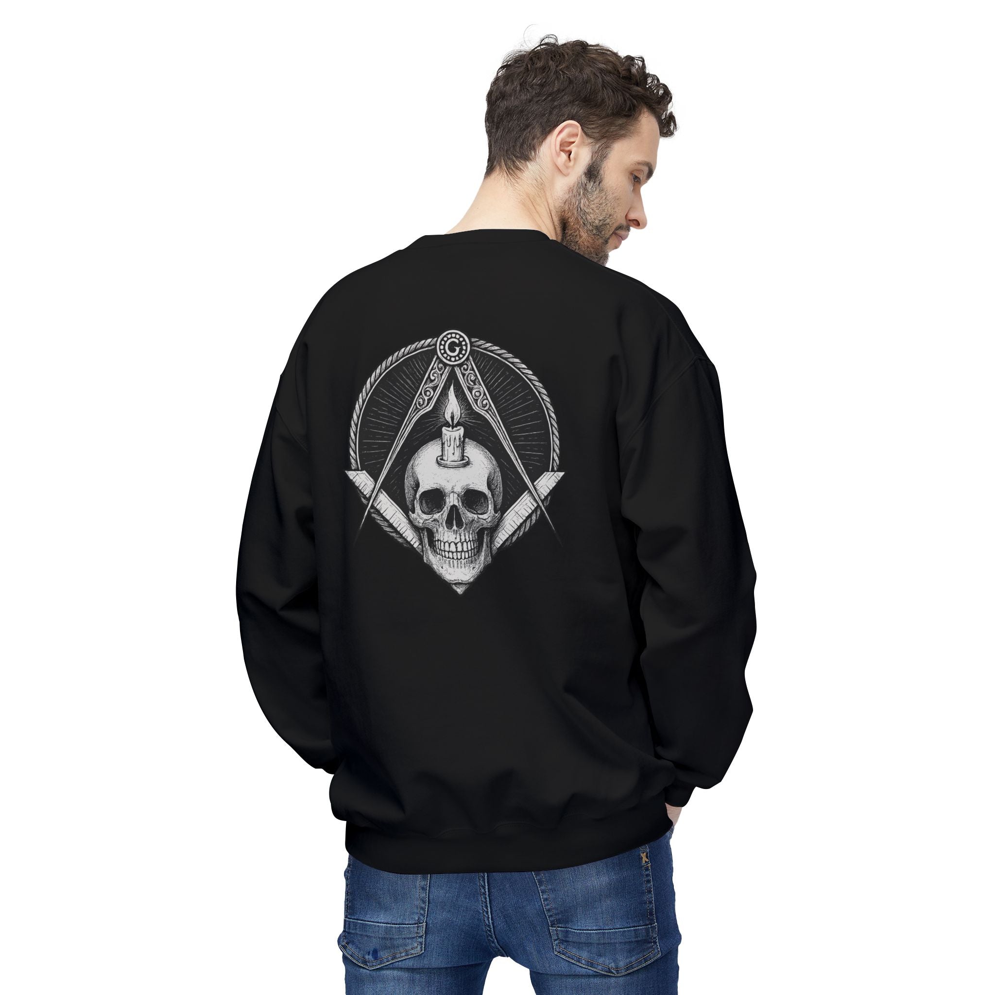 Masonic Skull Sweatshirt, Cozy Crewneck, Unisex Fleece, Unique Gift for Occasions, Trendy Casual Wear, Masonic Apparel