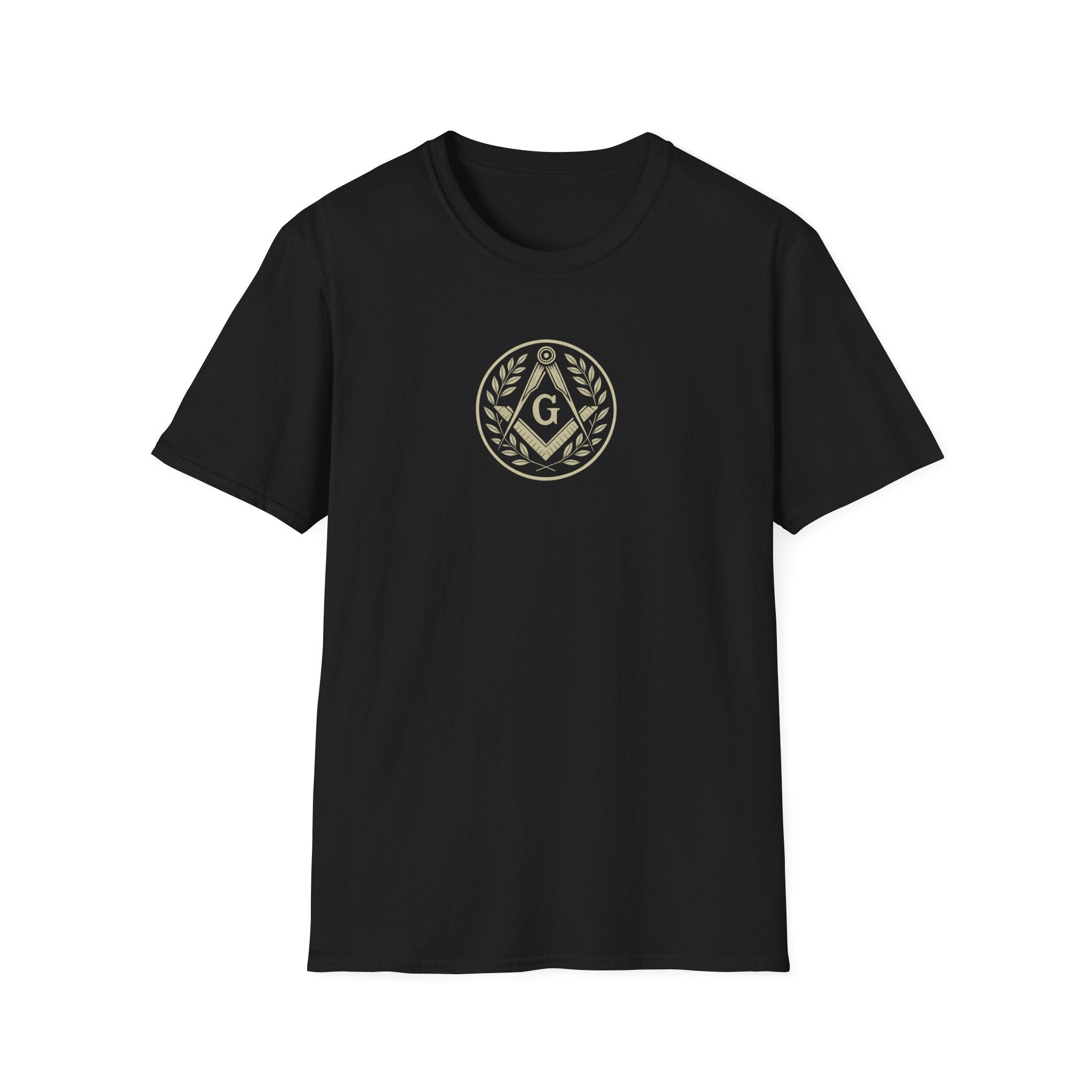 Masonic Symbol Unisex Softstyle T-Shirt | Casual Tee for Freemasons, Gift for Him, Brotherhood Apparel, Everyday Wear, Unique T-Shirt