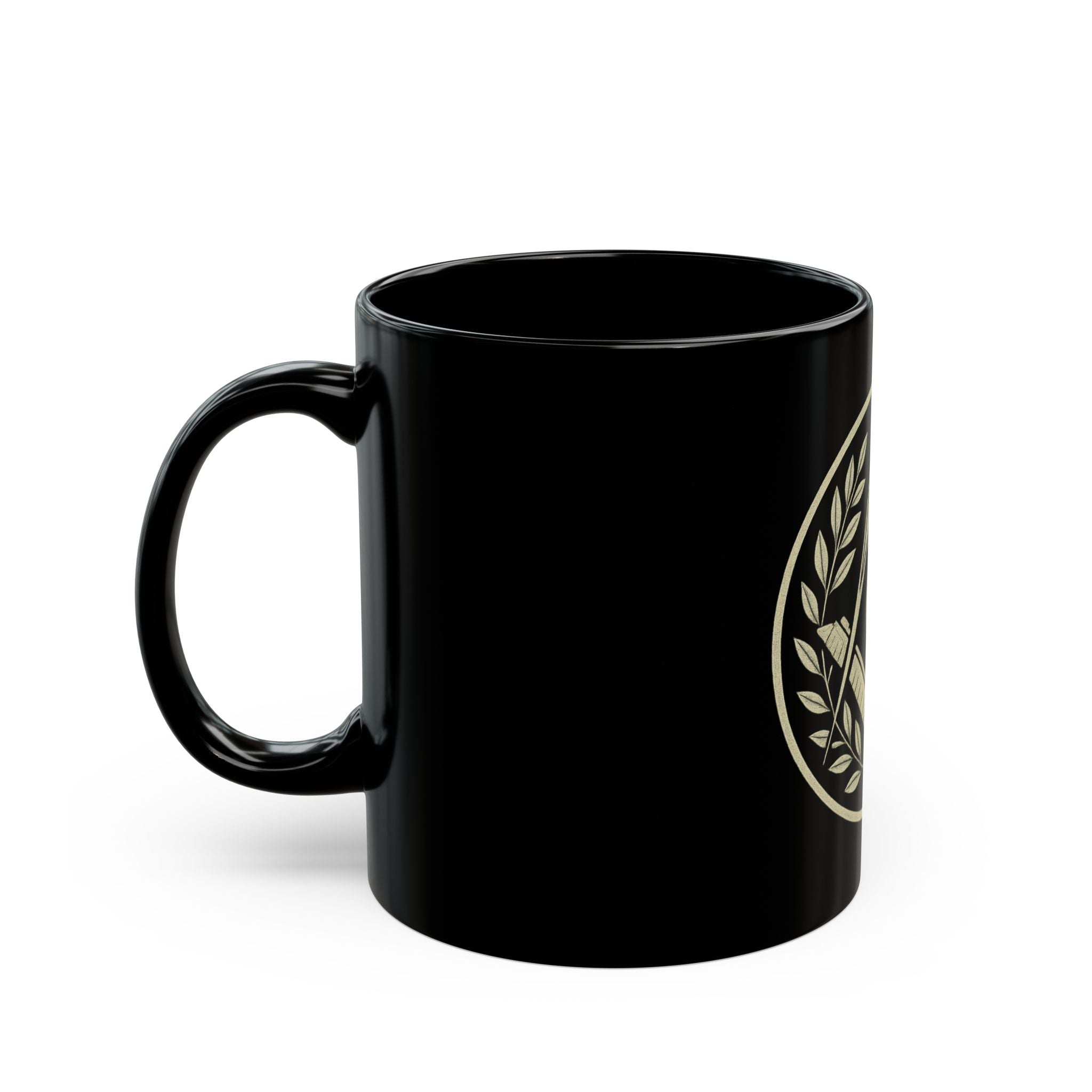 Masonic Black Mug | Perfect for Coffee Lovers, Gift for Masons, Unique Collectible, Ritual Needs, Home Decor