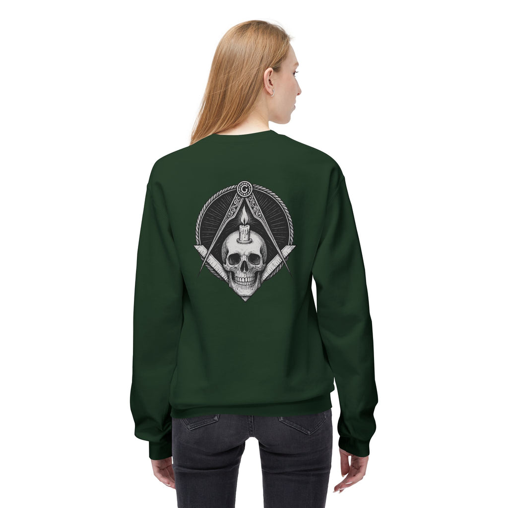 Masonic Skull Sweatshirt, Cozy Crewneck, Unisex Fleece, Unique Gift for Occasions, Trendy Casual Wear, Masonic Apparel
