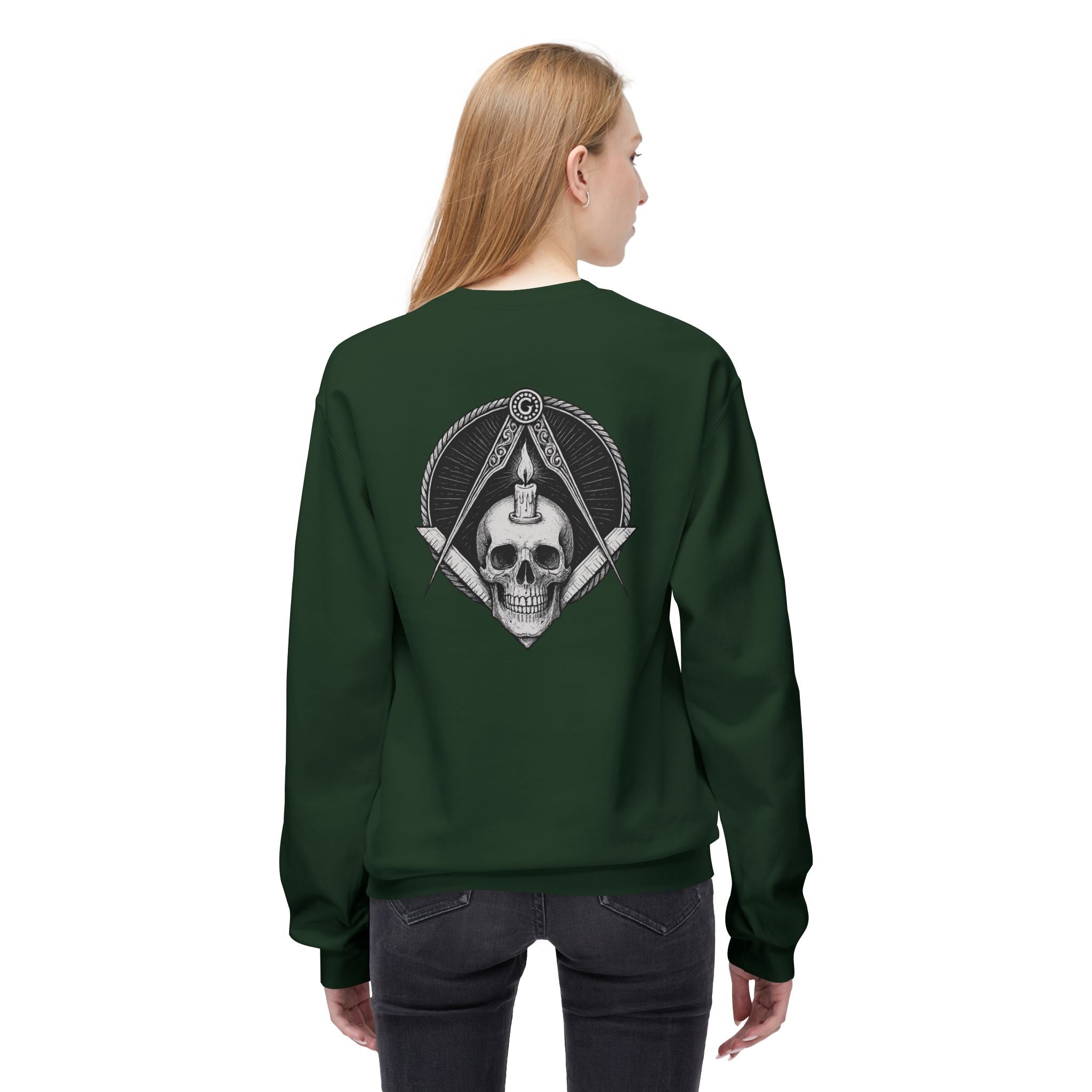Masonic Skull Sweatshirt, Cozy Crewneck, Unisex Fleece, Unique Gift for Occasions, Trendy Casual Wear, Masonic Apparel