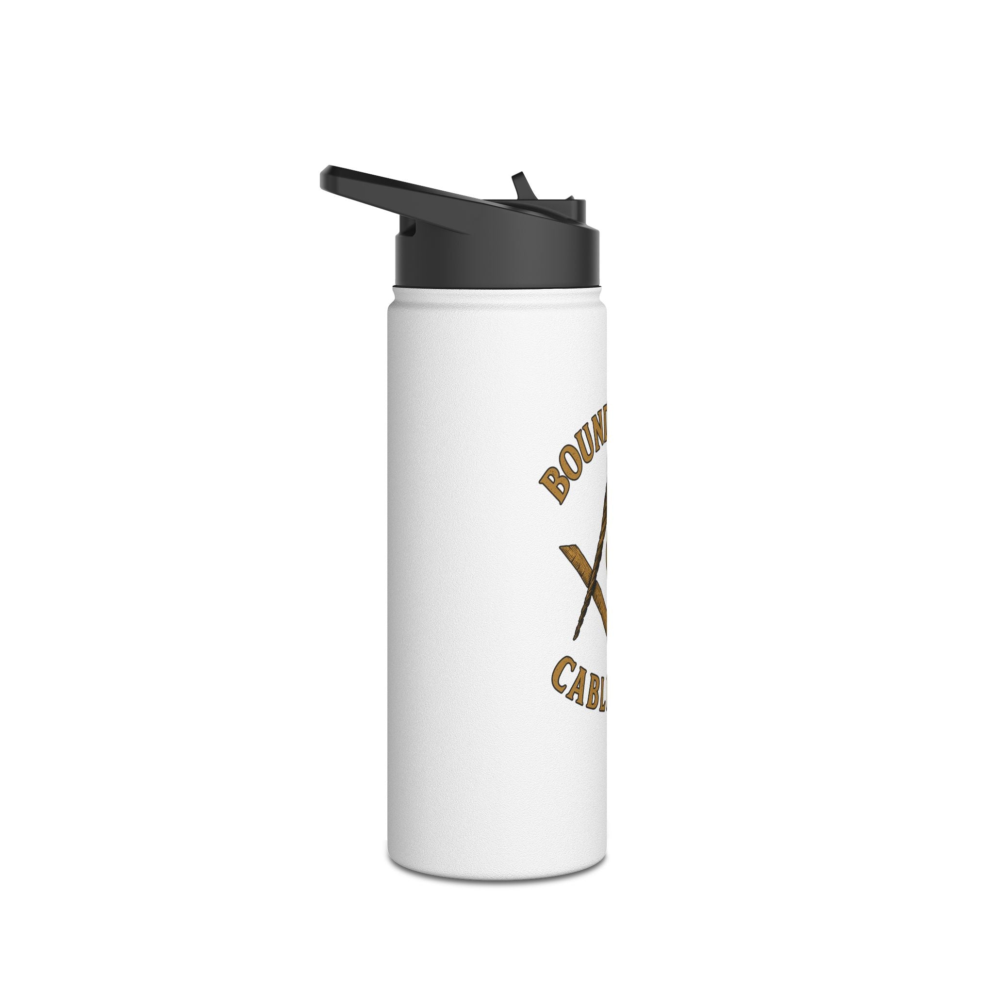 Masonic Stainless Steel Water Bottle, Bound by the Cable-Tow, Travel Mug, Gift for Freemasons, Outdoor Hydration, Customizable Water Bottle