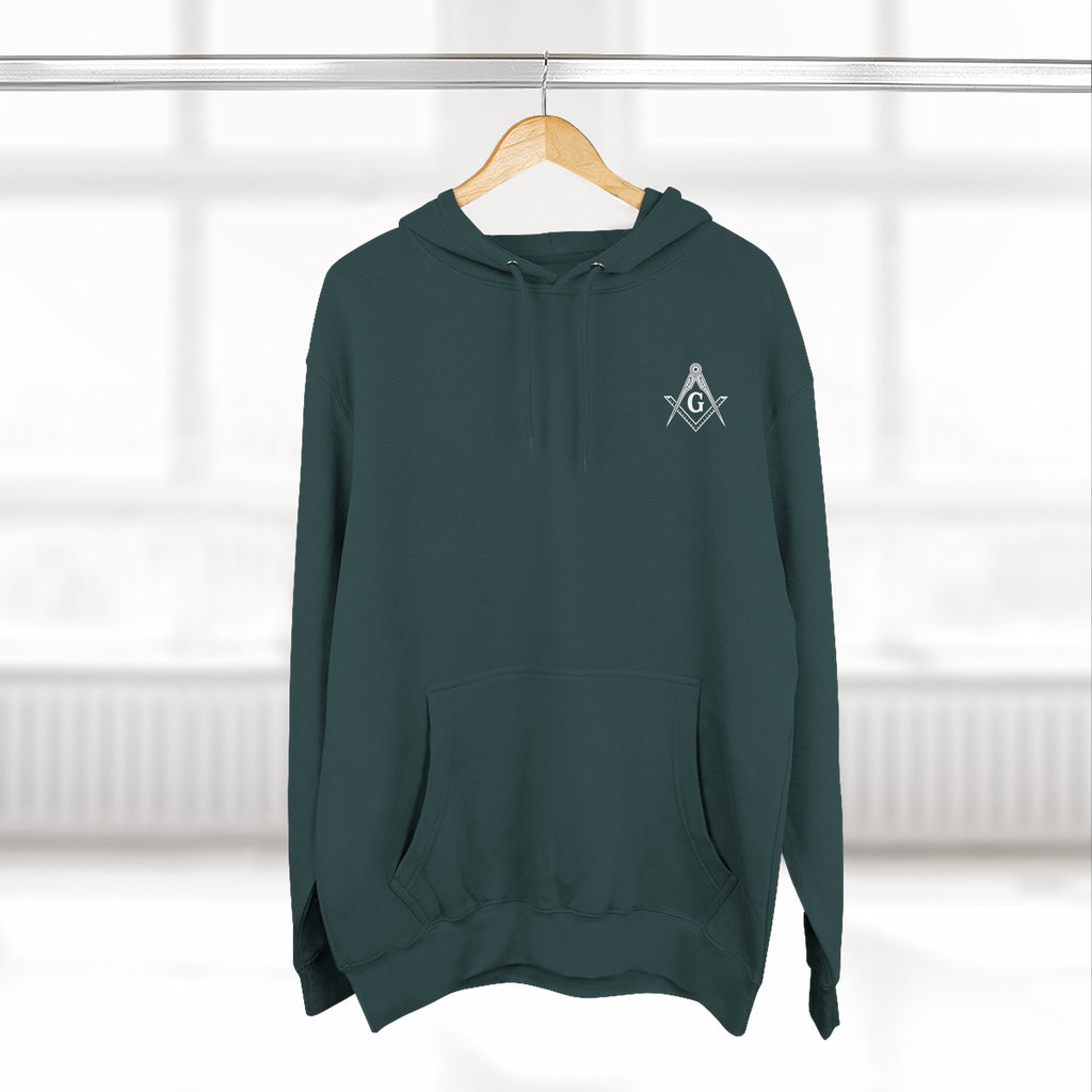 Freemason Three-Panel Fleece Hoodie - Cozy Style for Members, Perfect for Meetings, Gifts, Holidays, Brotherhood Events, Casual Wear