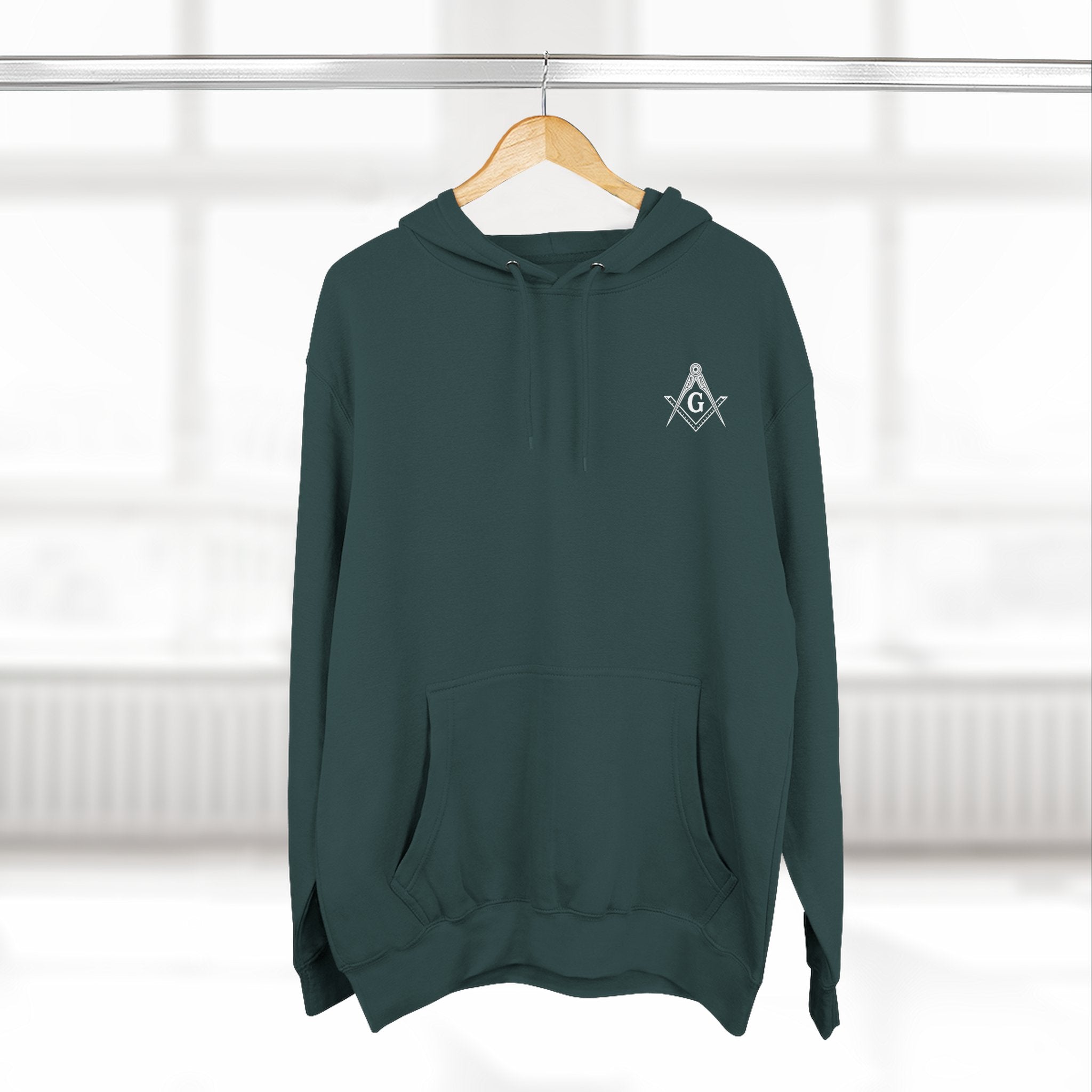 Freemason Three-Panel Fleece Hoodie - Cozy Style for Members, Perfect for Meetings, Gifts, Holidays, Brotherhood Events, Casual Wear