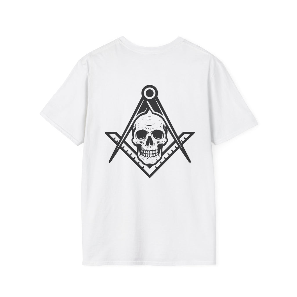 Masonic Skull Graphic Tee, Unisex Casual Shirt, Gift for Freemasons, Gothic Apparel, Spirituality T-Shirt