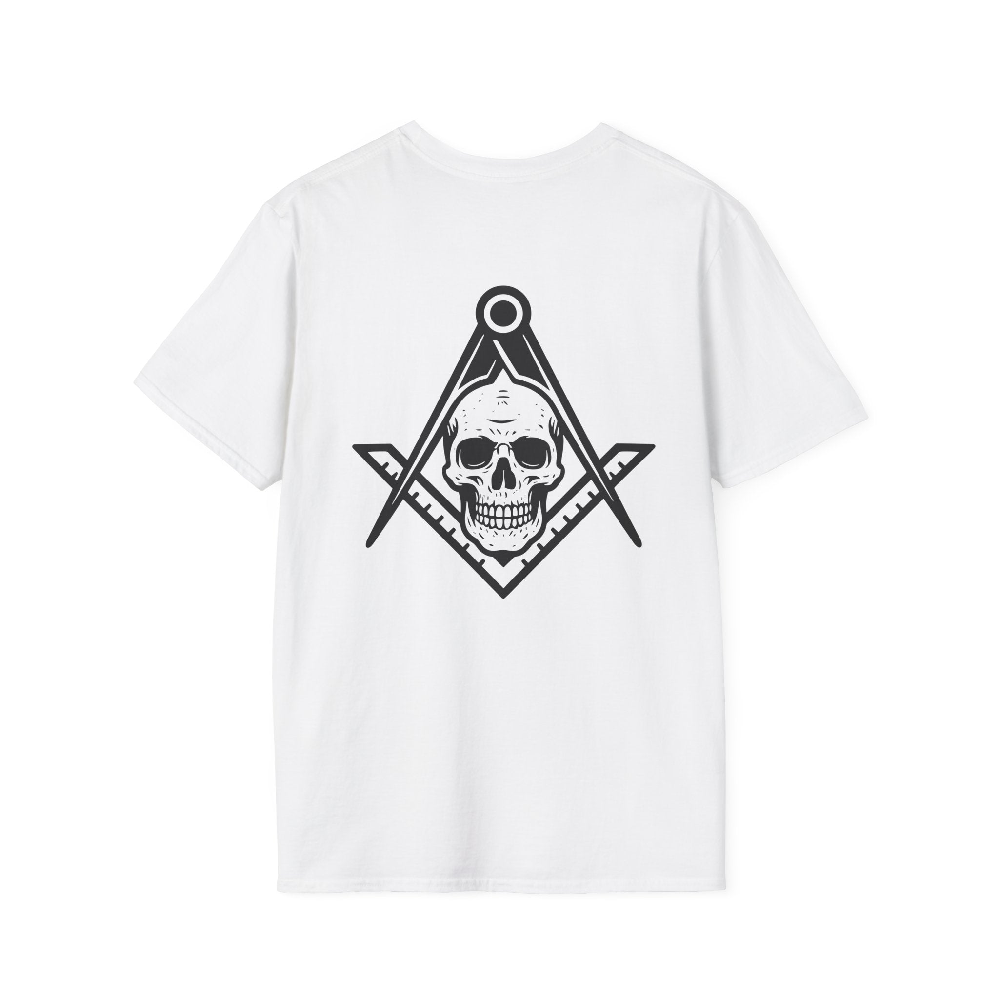 Masonic Skull Graphic Tee, Unisex Casual Shirt, Gift for Freemasons, Gothic Apparel, Spirituality T-Shirt