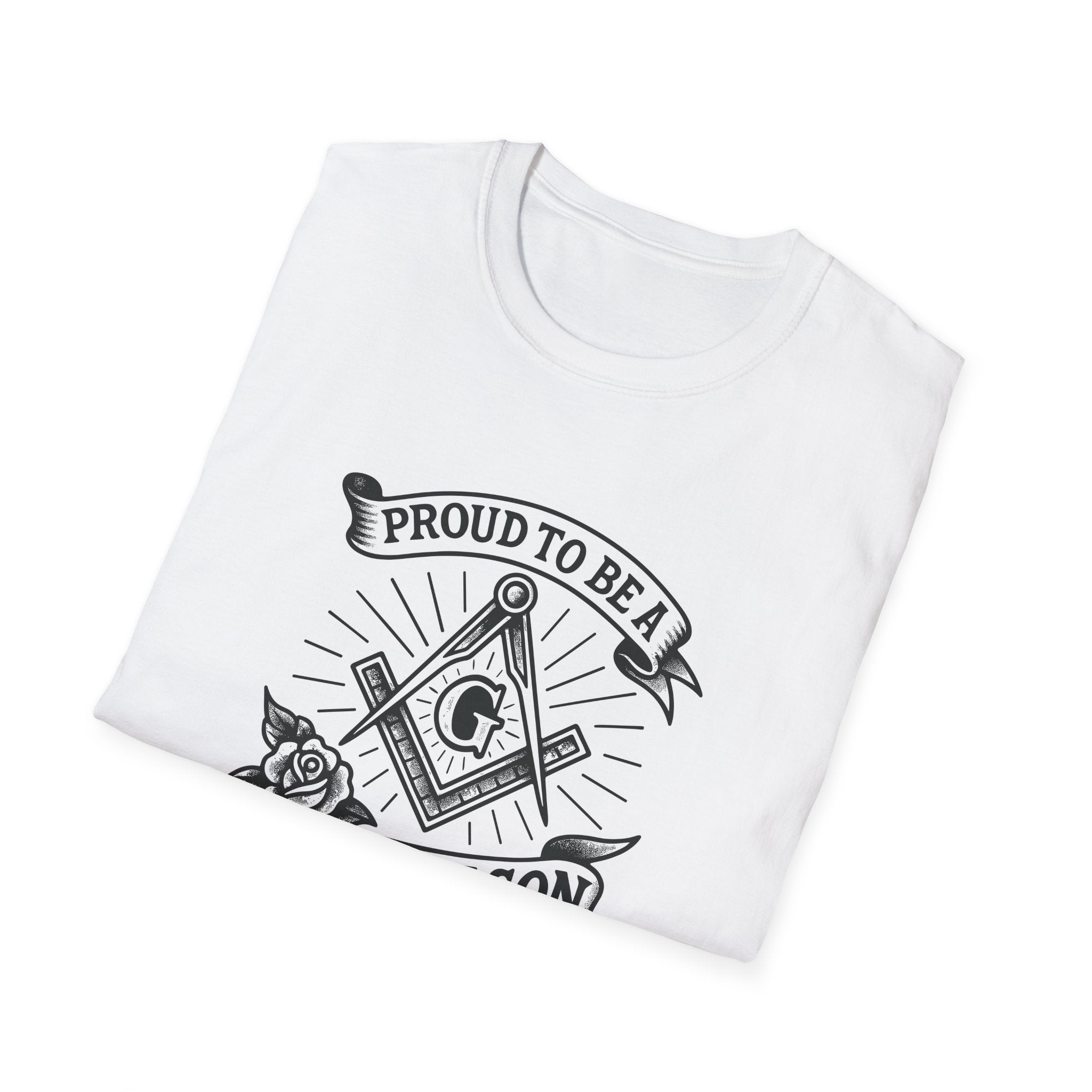Proud Freemason Unisex Softstyle T-Shirt | Perfect for Masonic Events, Gifts for Brothers, Celebrations, Apparel, Everyday Wear