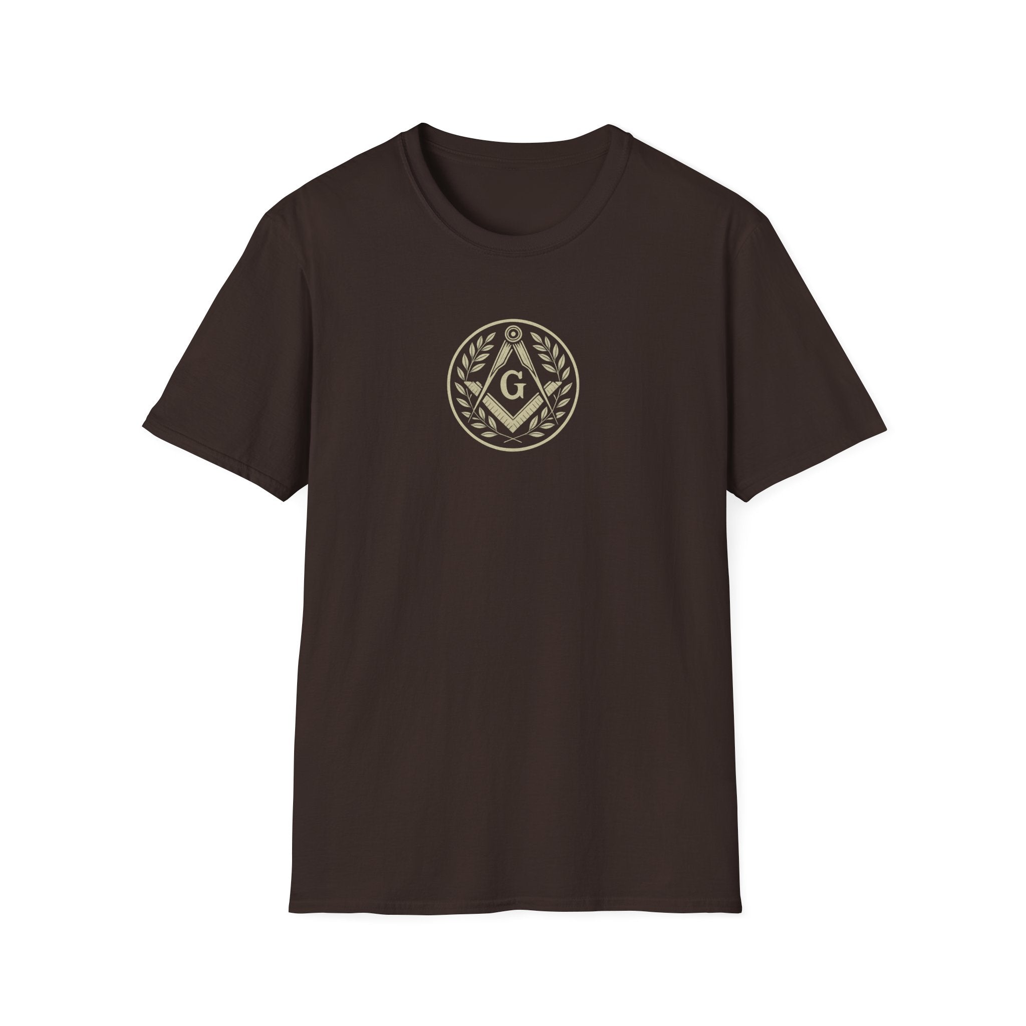 Masonic Symbol Unisex Softstyle T-Shirt | Casual Tee for Freemasons, Gift for Him, Brotherhood Apparel, Everyday Wear, Unique T-Shirt