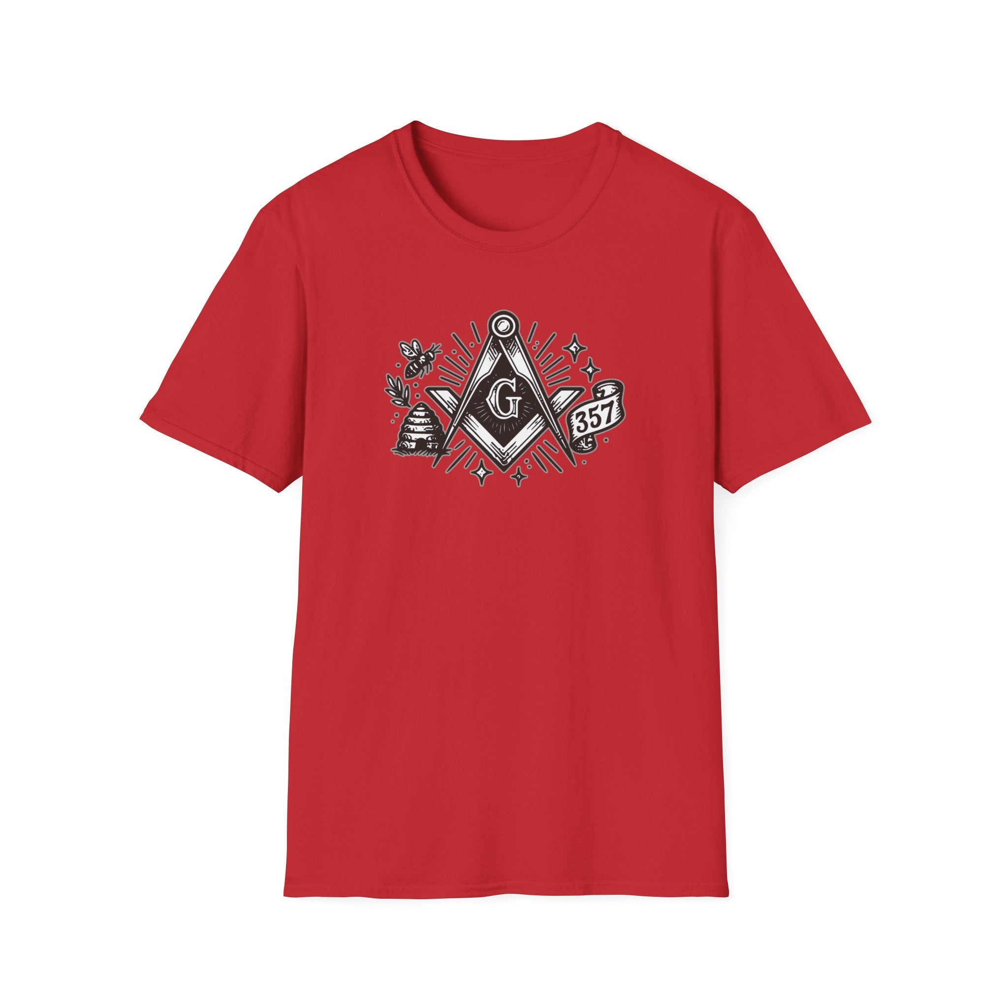 Masonic Symbol Unisex T-Shirt, Freemasonry Shirt, Gift for Mason, Black and White Graphic Tee, Celebratory Apparel