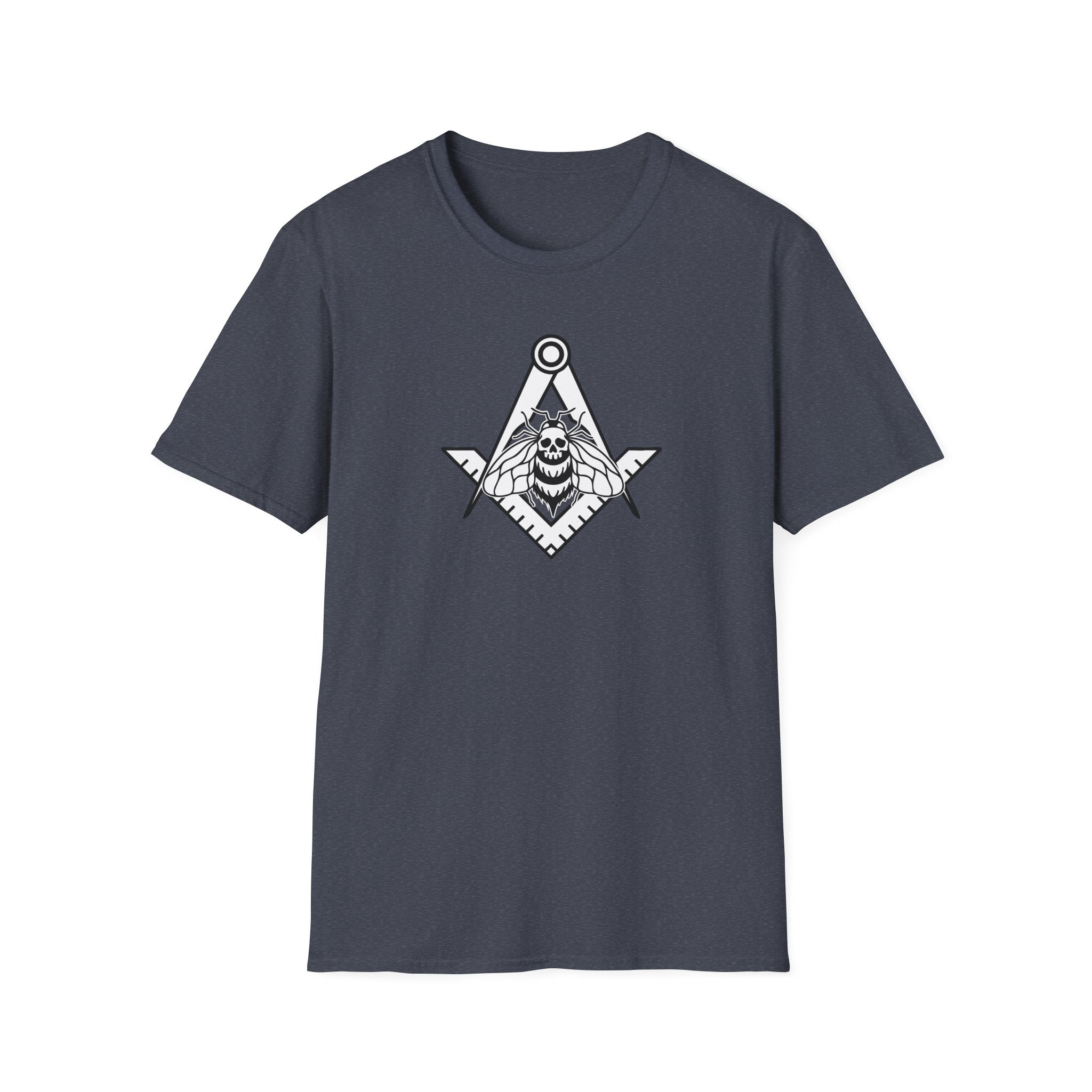 Unique Skull and Compass Design Unisex T-Shirt, Perfect for Masonic Events, Gift for Occasions, Casual Wear, Unique Gift Idea