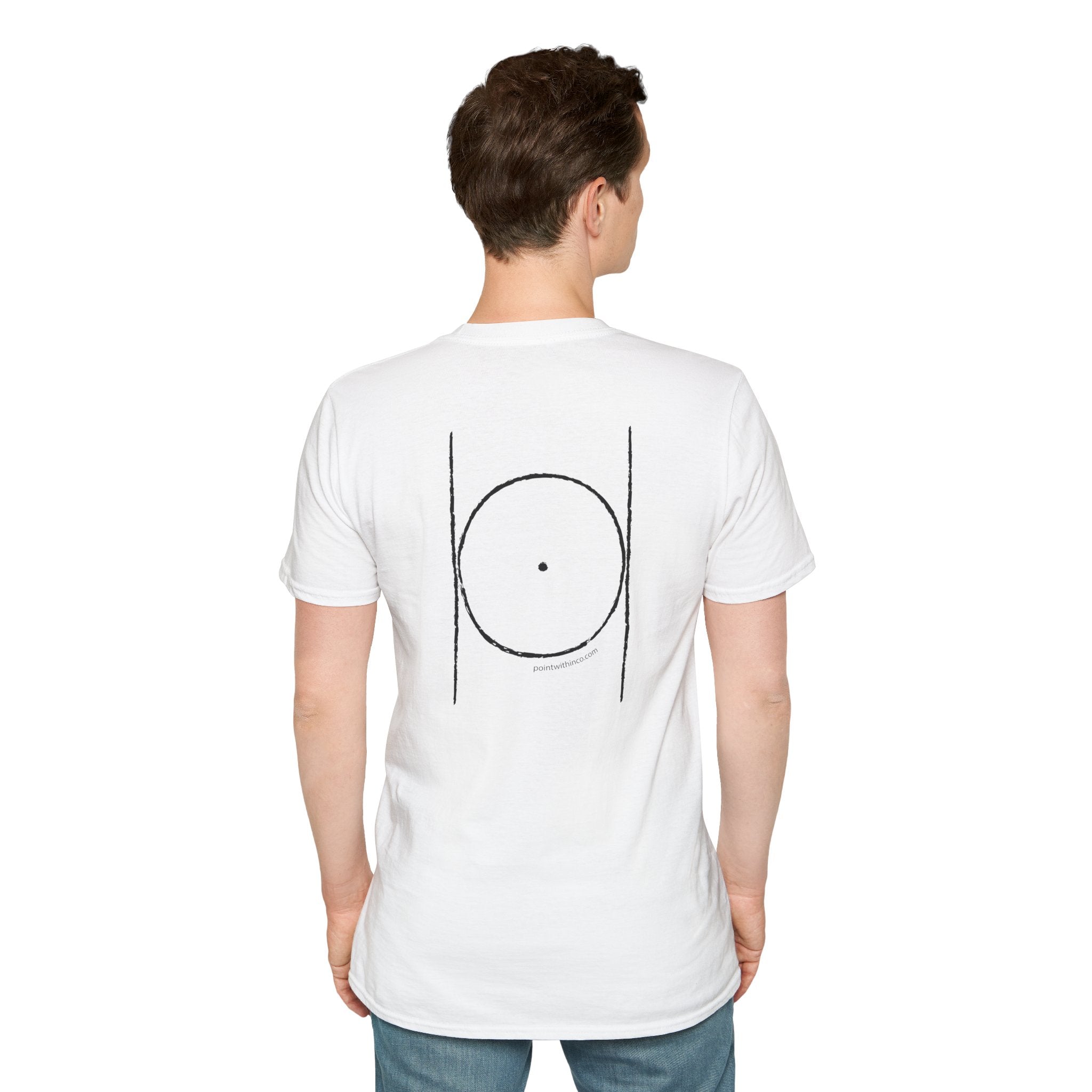 Minimalist Circle Design Unisex T-Shirt, Casual Tee, Gift for Art Lovers, Everyday Wear, Unisex Graphic Tee, Comfortable Shirt