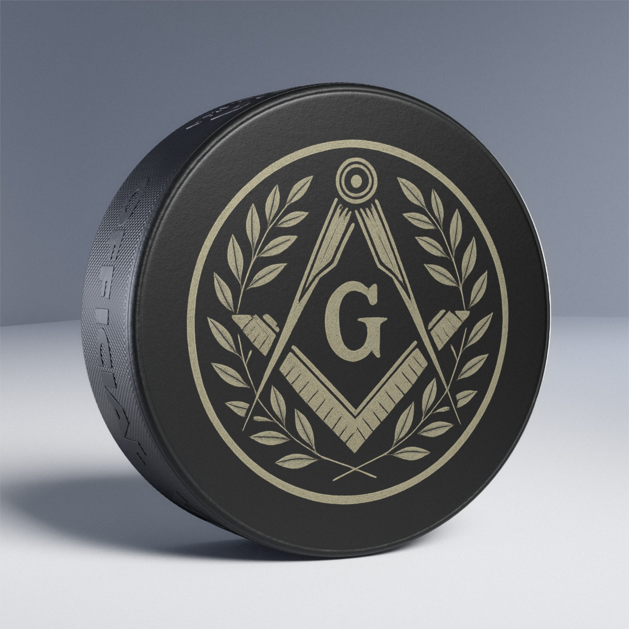 Masonic Hockey Puck | Unique Hockey Gift for Freemasons, Masonic Gift, Sports Collectible, Fraternal Organization Memorabilia