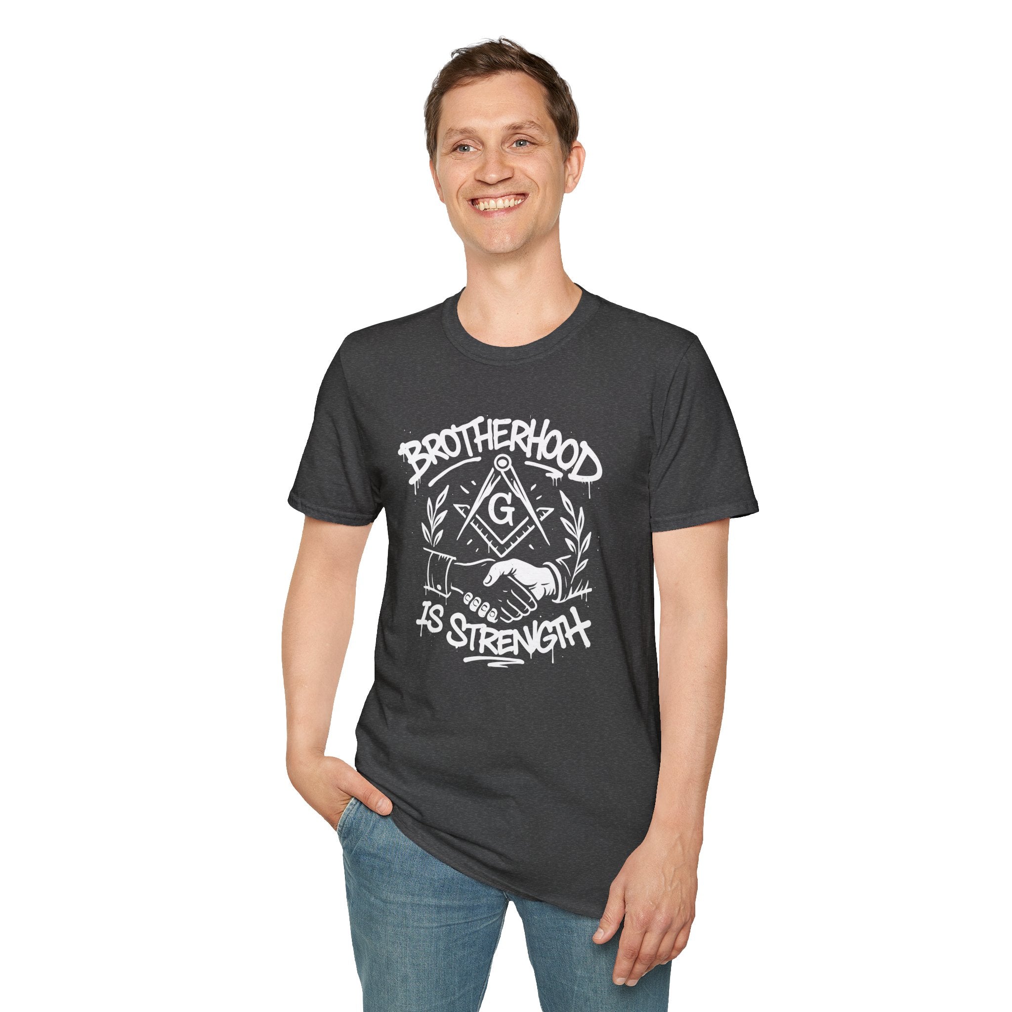 Brotherhood is Strength Unisex T-Shirt, Freemason Apparel, Gift for Masons, Brotherhood Tee, Casual Wear, Unique Graphic Tee
