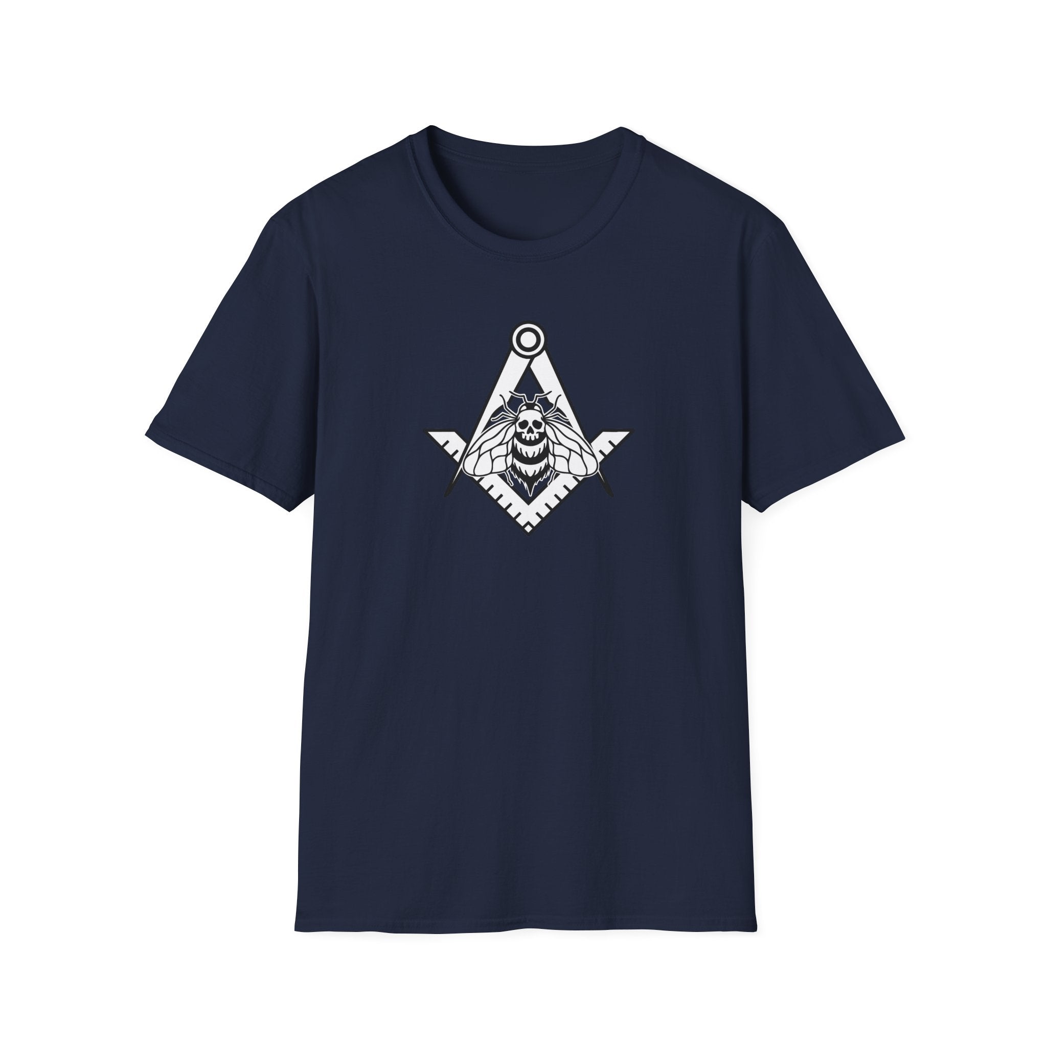 Unique Skull and Compass Design Unisex T-Shirt, Perfect for Masonic Events, Gift for Occasions, Casual Wear, Unique Gift Idea