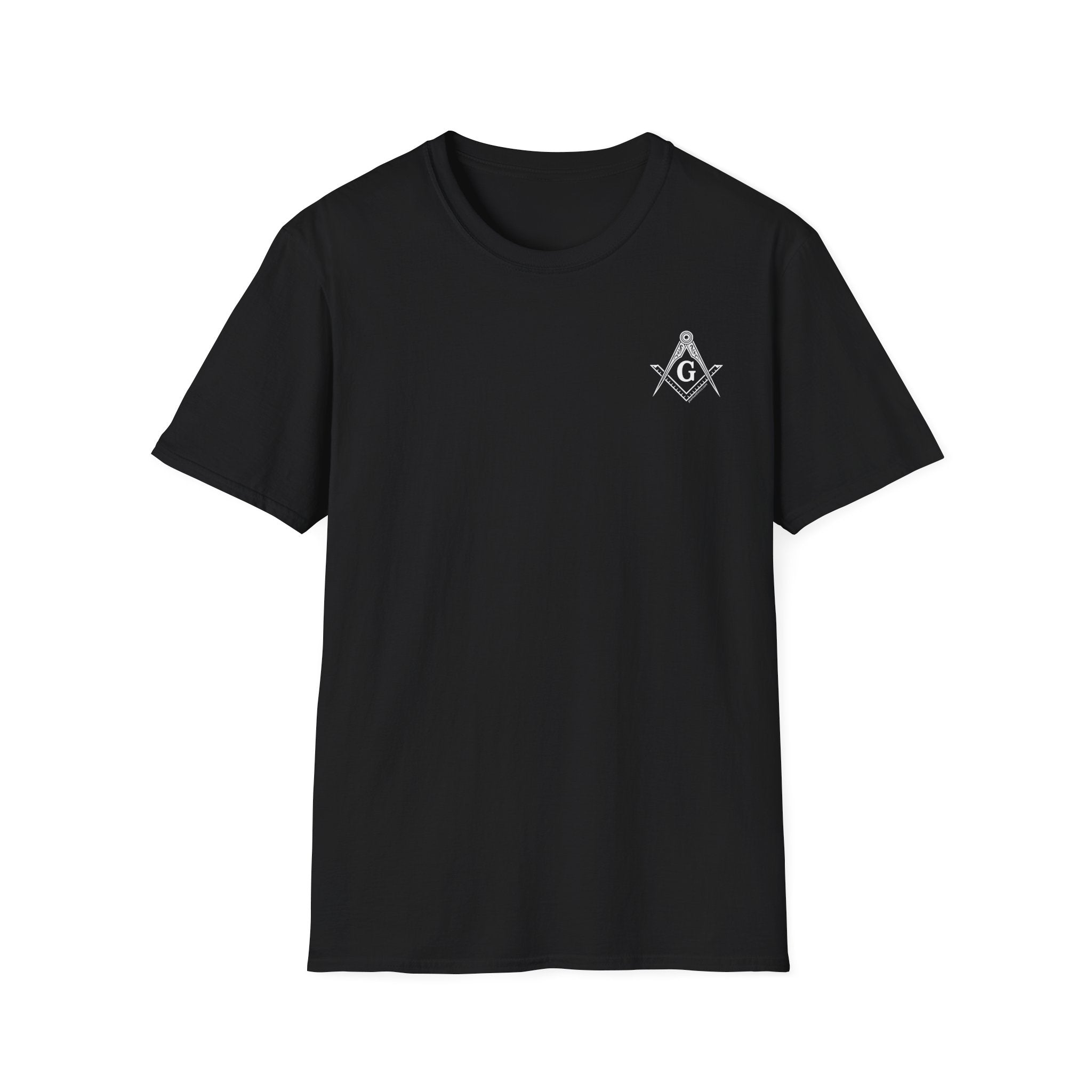 Masonic Graphic Tee, Unisex Softstyle T-Shirt with Eye Design, Freemason Gift, Casual Wear, Vintage Style, Unique Masonic Shirt