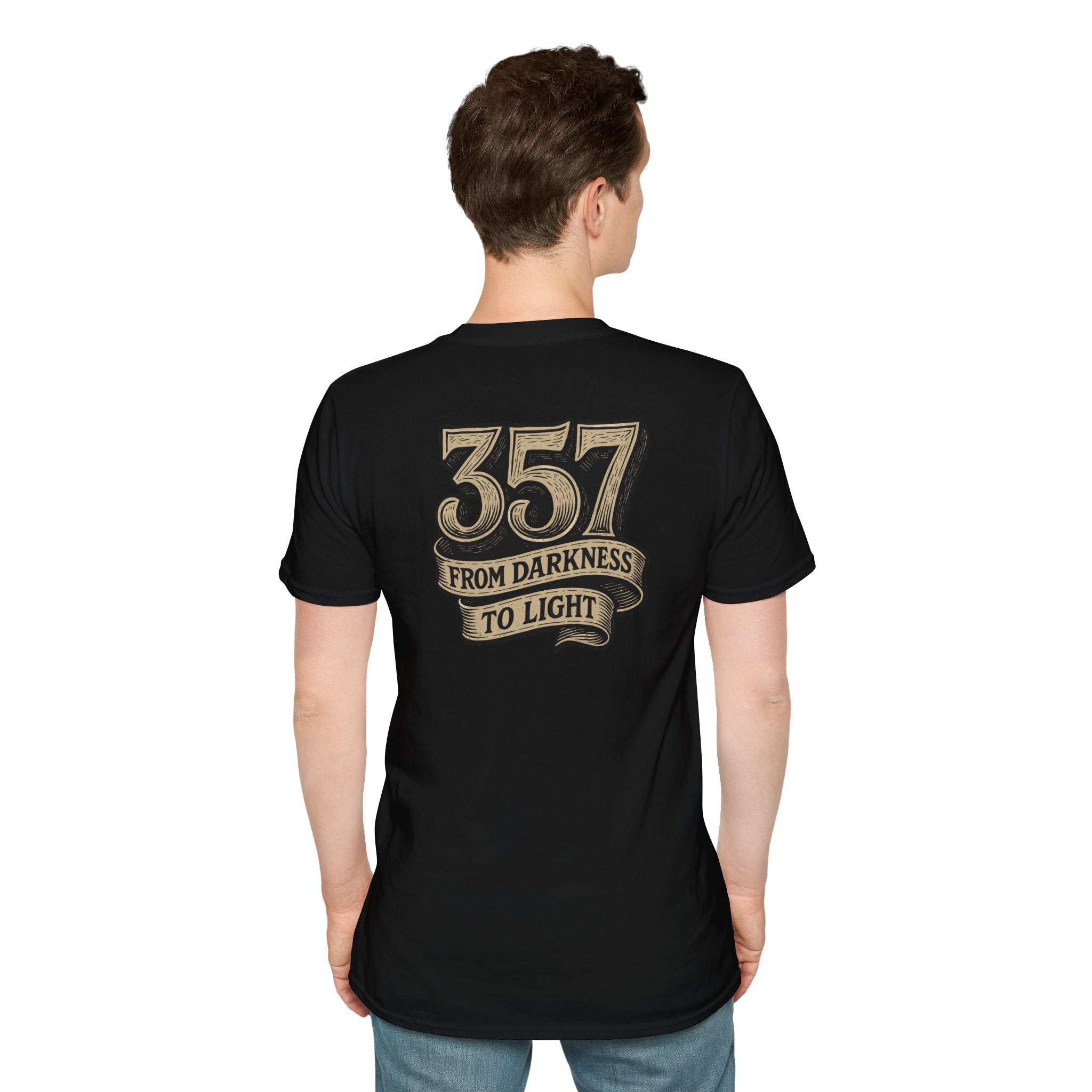 Freemason 357 Woodcut Unisex Softstyle T-Shirt, Casual Wear, Gift for Masonic Friends, Spiritual T-Shirt, Unique Brotherhood Tee