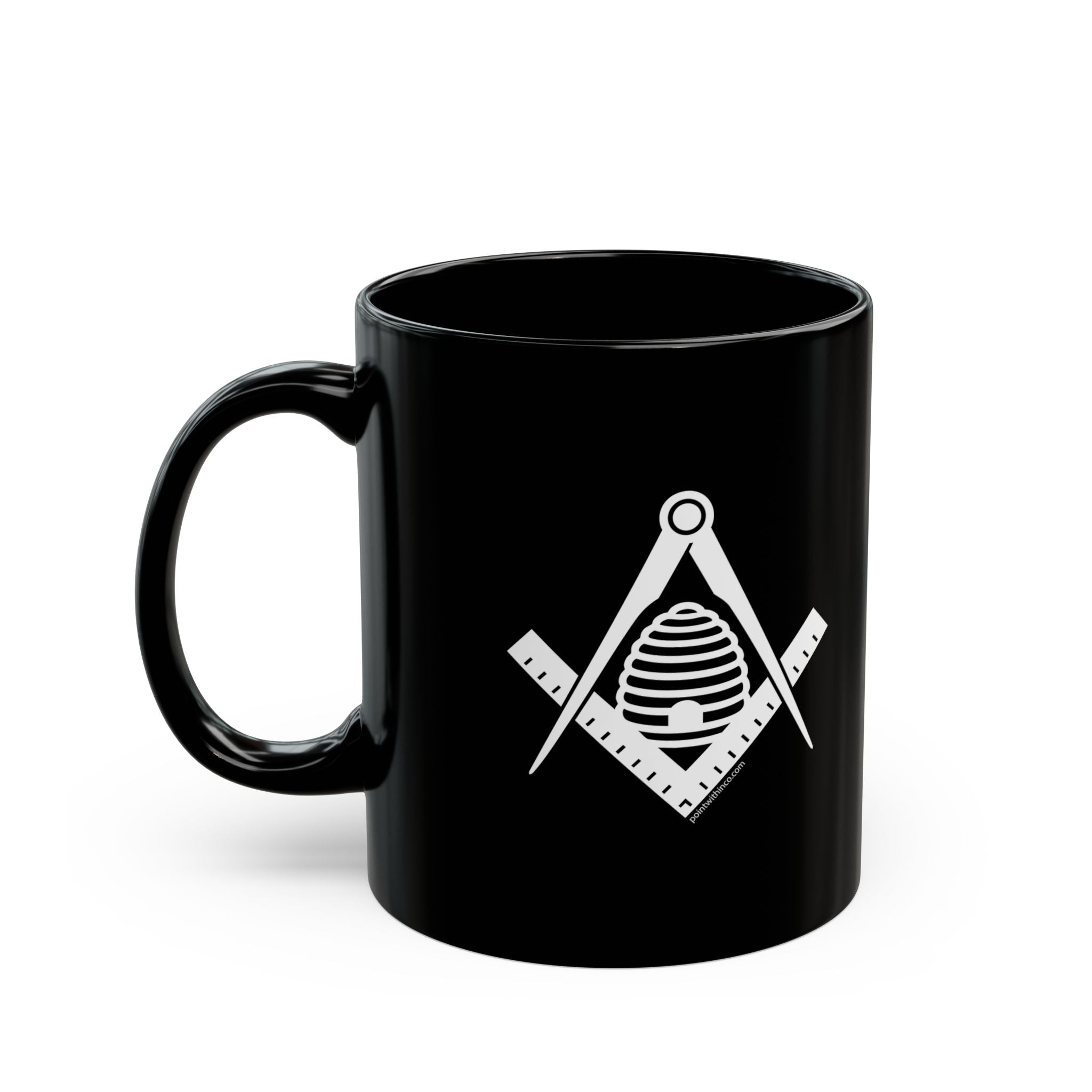 Masonic Black Mug, Perfect for Coffee Lovers, Great Gift for Freemasons, Celebrate Brotherhood, 11oz or 15oz