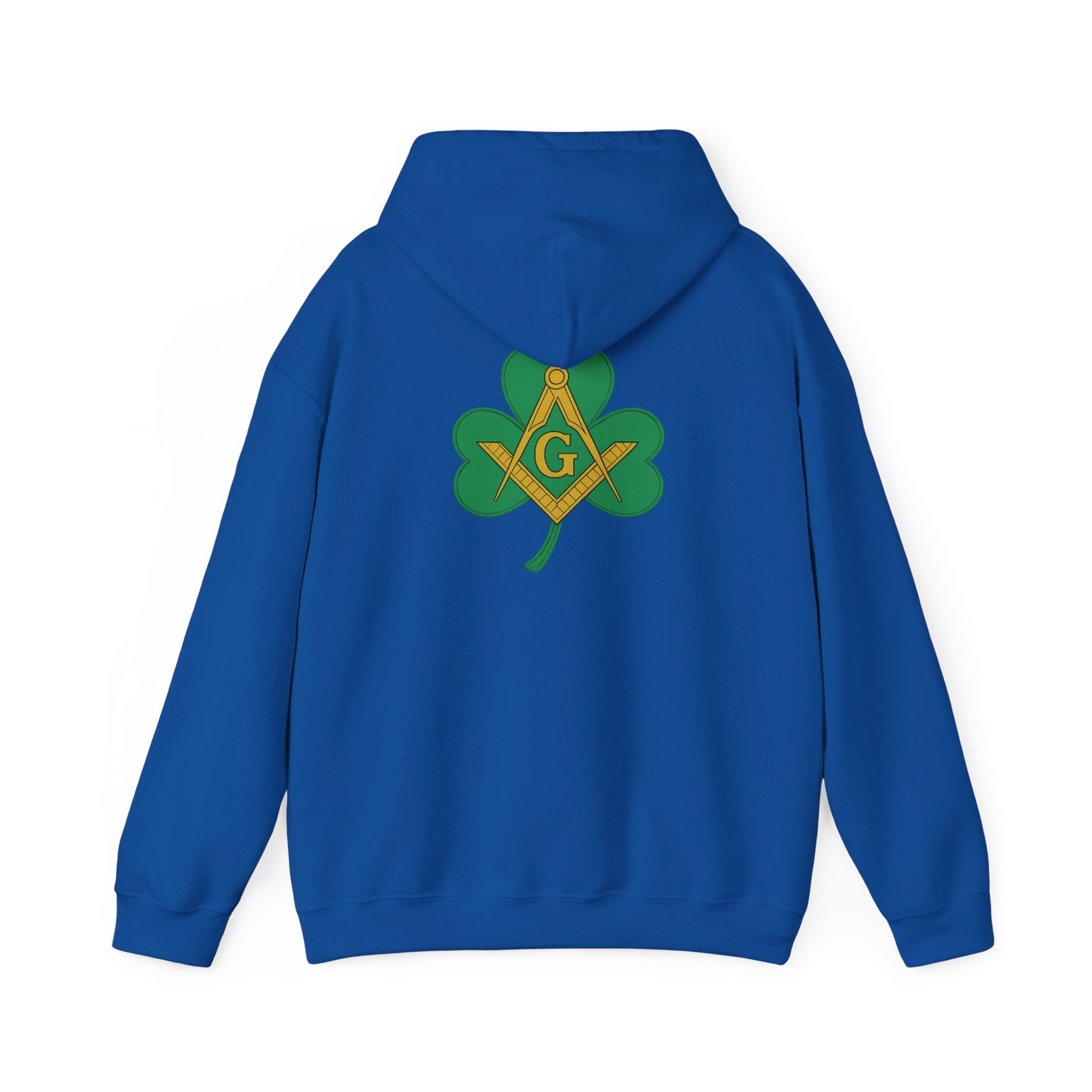 St. Patrick's Day Hooded Sweatshirt, Unisex Sweatshirt, Shamrock Sweater, Green Clover Pullover, Masonic Gift, Holiday Apparel