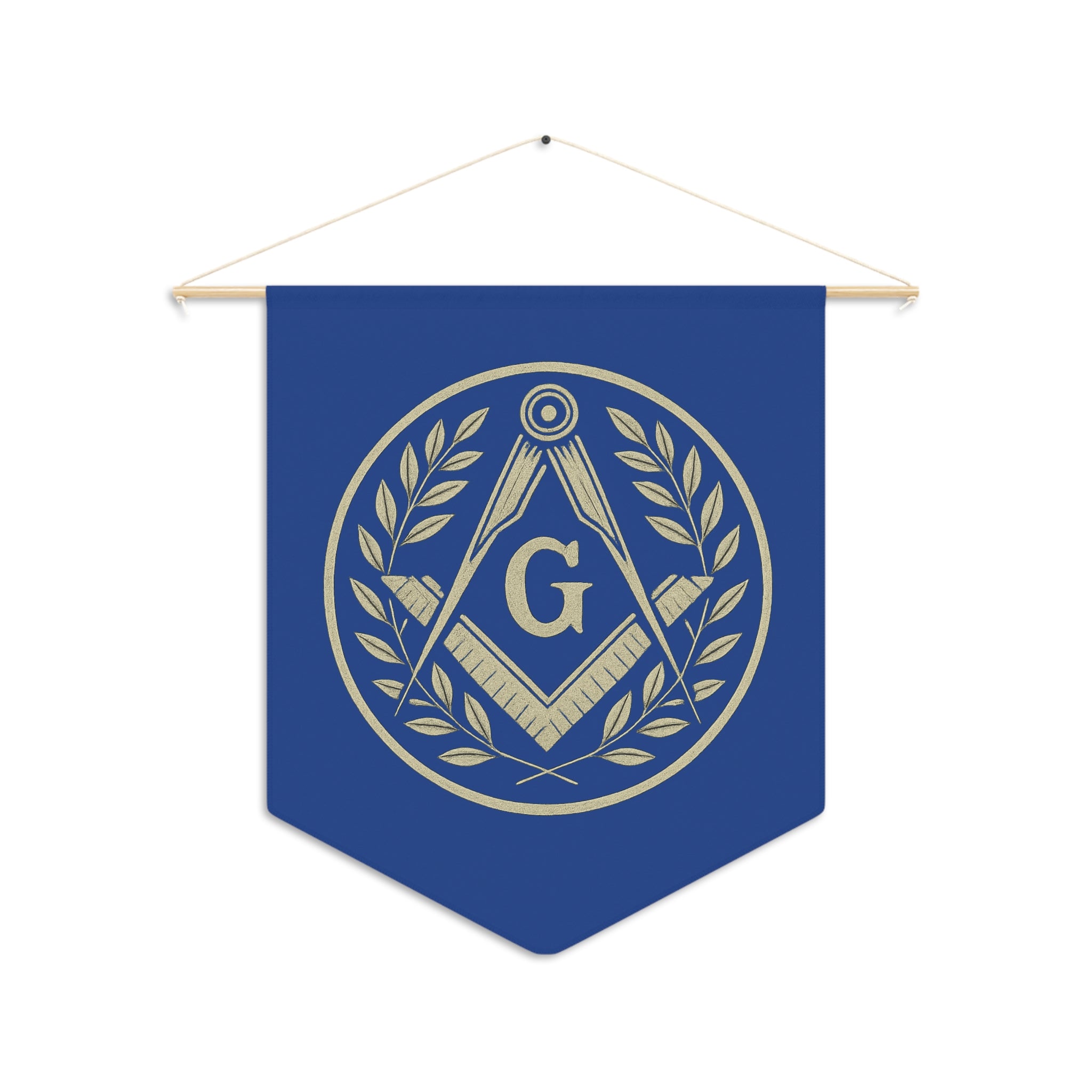 Masonic Wall Pennant, Elegant Home Decor, Freemason Gifts, Unique Wall Hanging for Celebrations, Brotherhood Decor