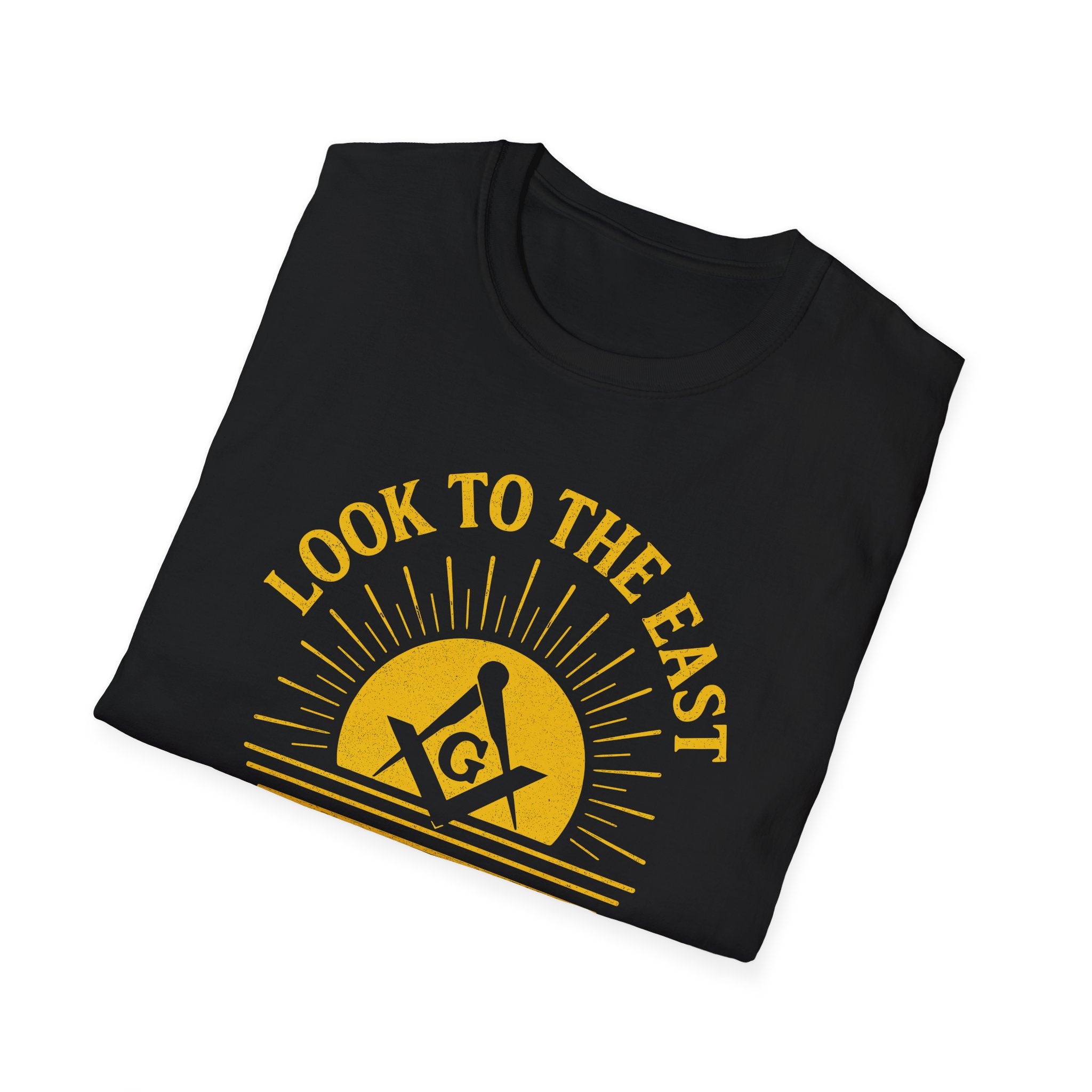 Unisex Inspirational Graphic T-Shirt, Look to the East Shirt, Casual Wear, Gift for Freemasons, Spiritual T-Shirt, Unisex Tee