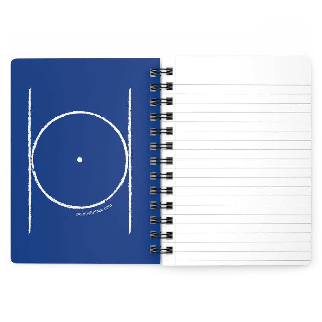 Masonic Hive Spiral Bound Journal - Freemason Notepad, Customizable Notebook, Gift for Graduates, Blue Hardcover, Writing Journal