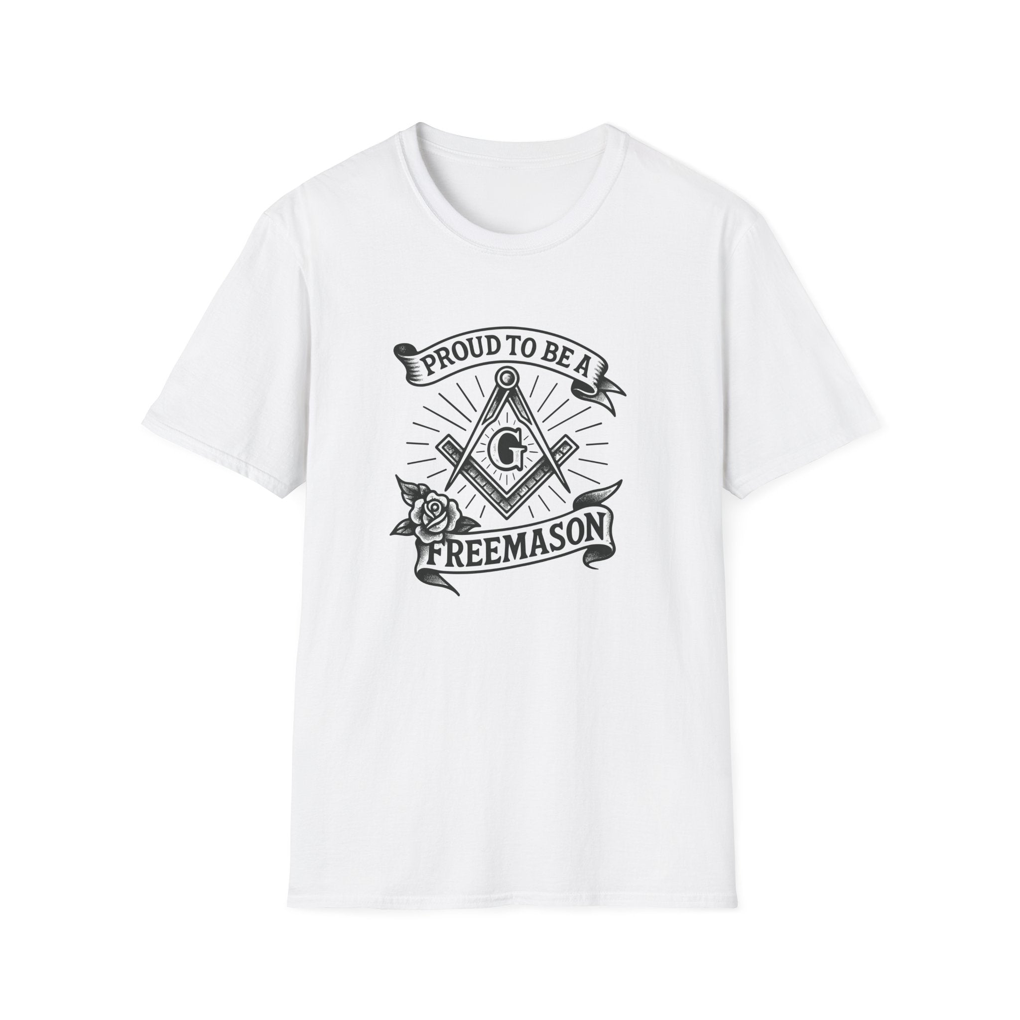 Proud Freemason Unisex Softstyle T-Shirt | Perfect for Masonic Events, Gifts for Brothers, Celebrations, Apparel, Everyday Wear