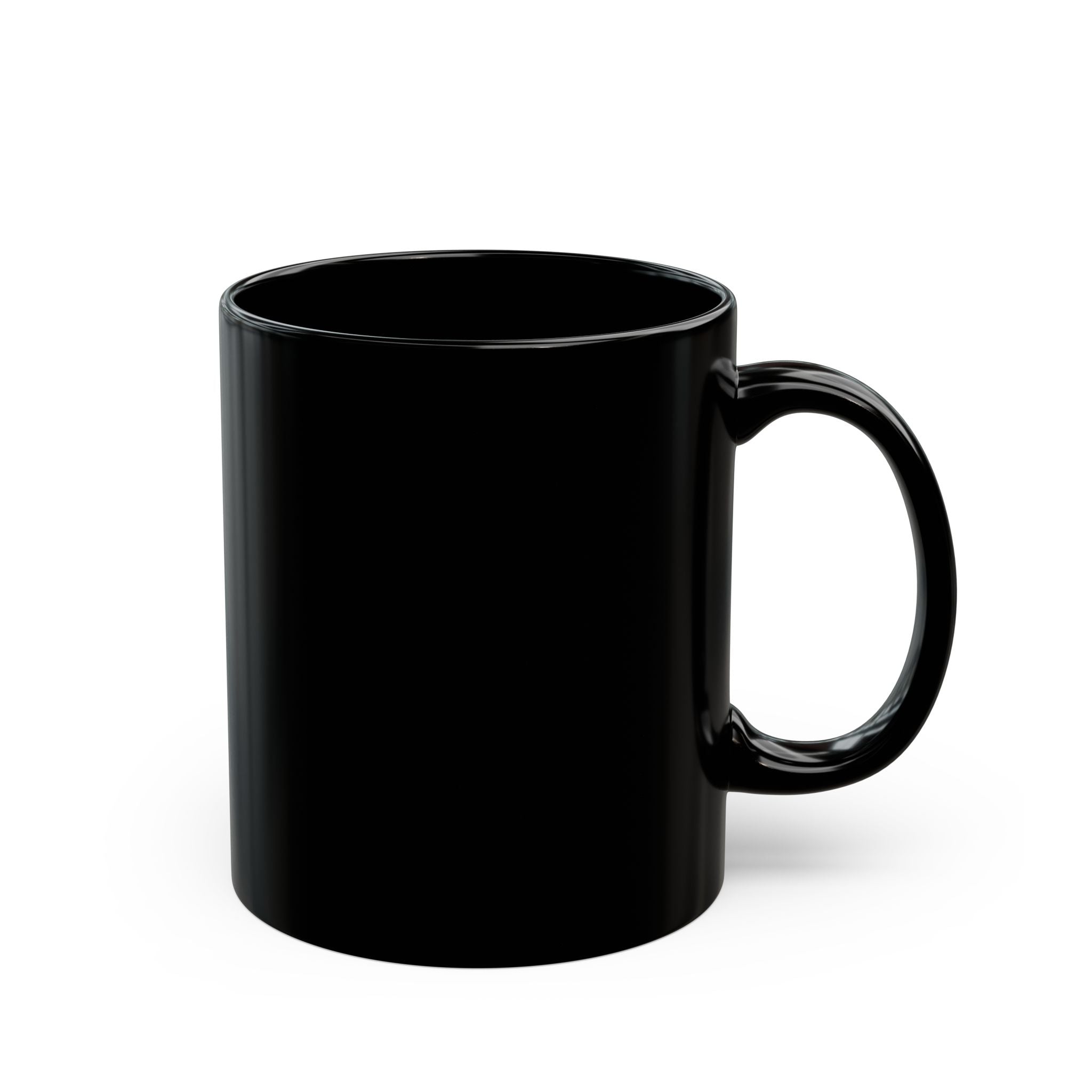 Elegant Black Coffee Mug for Personalized Gifts, Minimalist Monochrome Tea Mug, Great for Home & Office, Customizable Birthday Present