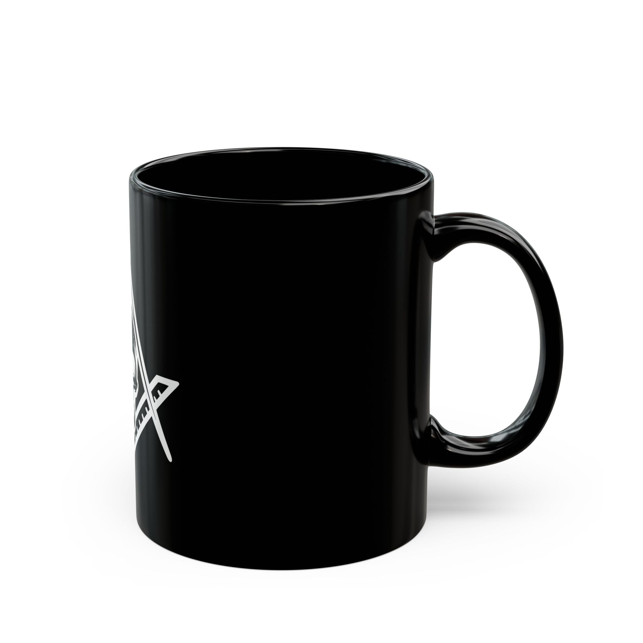 Masonic Skull Mug | Black Coffee Cup, Gift for Him, Unique Barware, Fandom Coffee Mug, Dark Aesthetic Home Decor