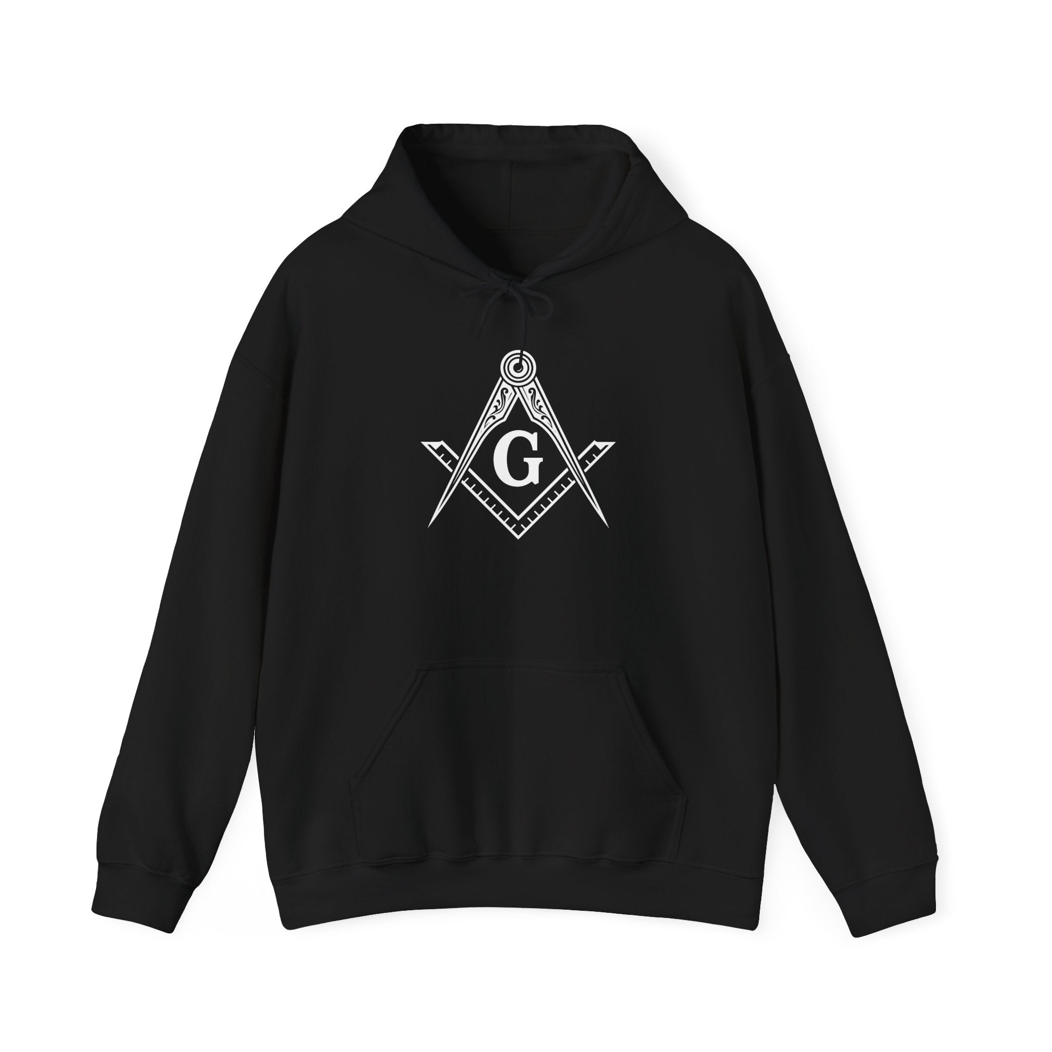 Freemason Symbol Hooded Sweatshirt - Cozy Unisex Pullovers for Masonic Events, Gift for Masons, Lodge Meetings, Everyday Wear