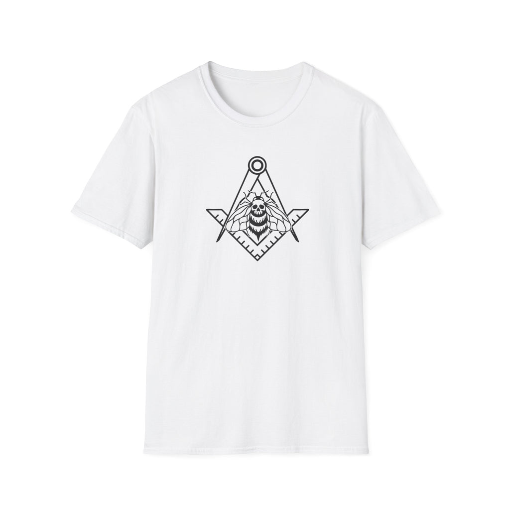 Unique Skull and Compass Design Unisex T-Shirt, Perfect for Masonic Events, Gift for Occasions, Casual Wear, Unique Gift Idea