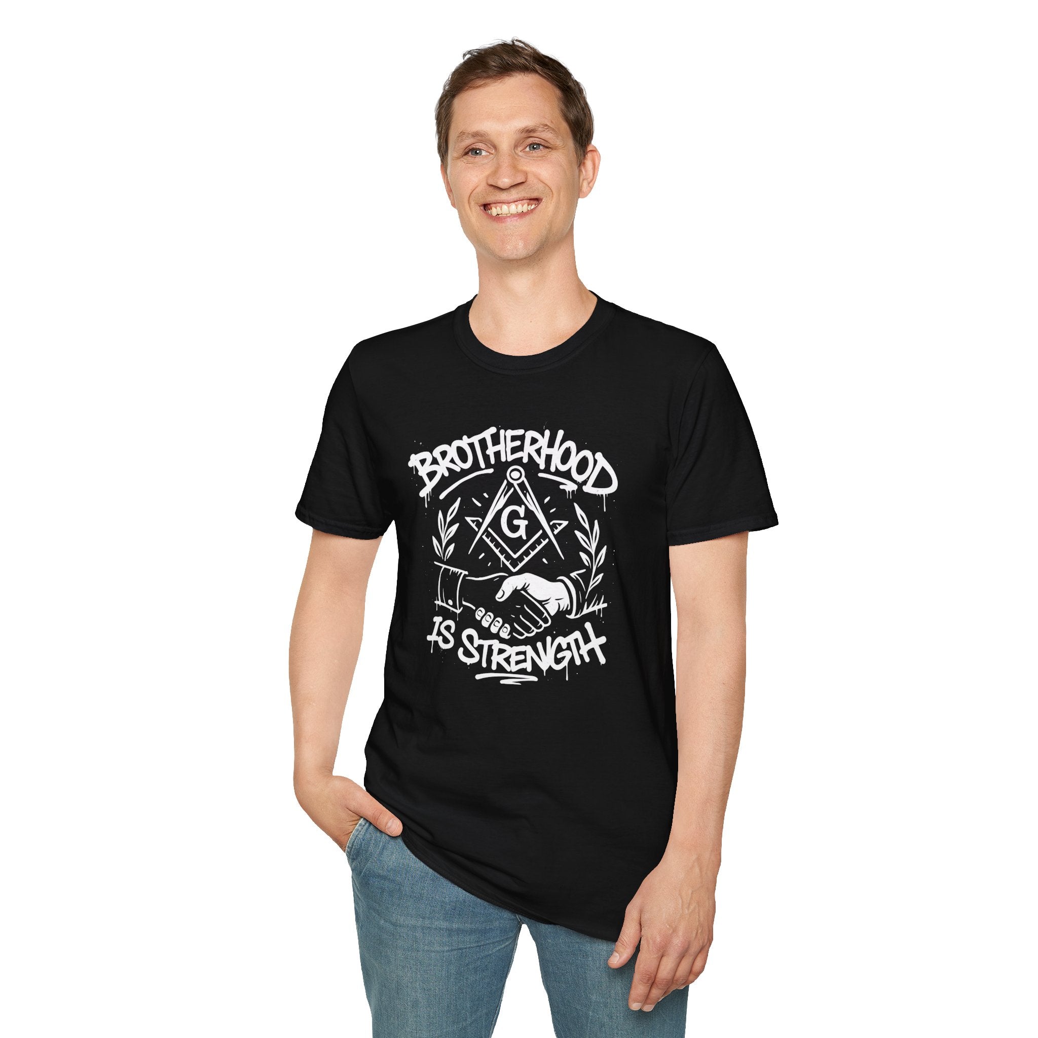 Brotherhood is Strength Unisex T-Shirt, Freemason Apparel, Gift for Masons, Brotherhood Tee, Casual Wear, Unique Graphic Tee